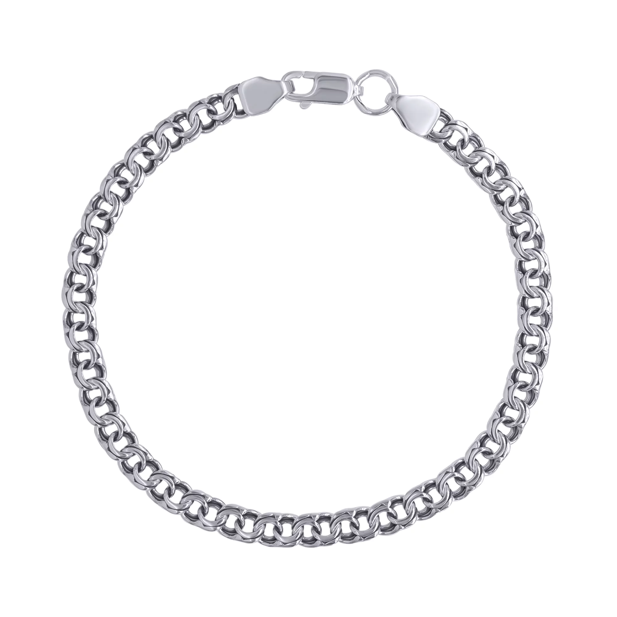 Срібний браслет з плетінням Бісмарк - 392152 – зображення 1