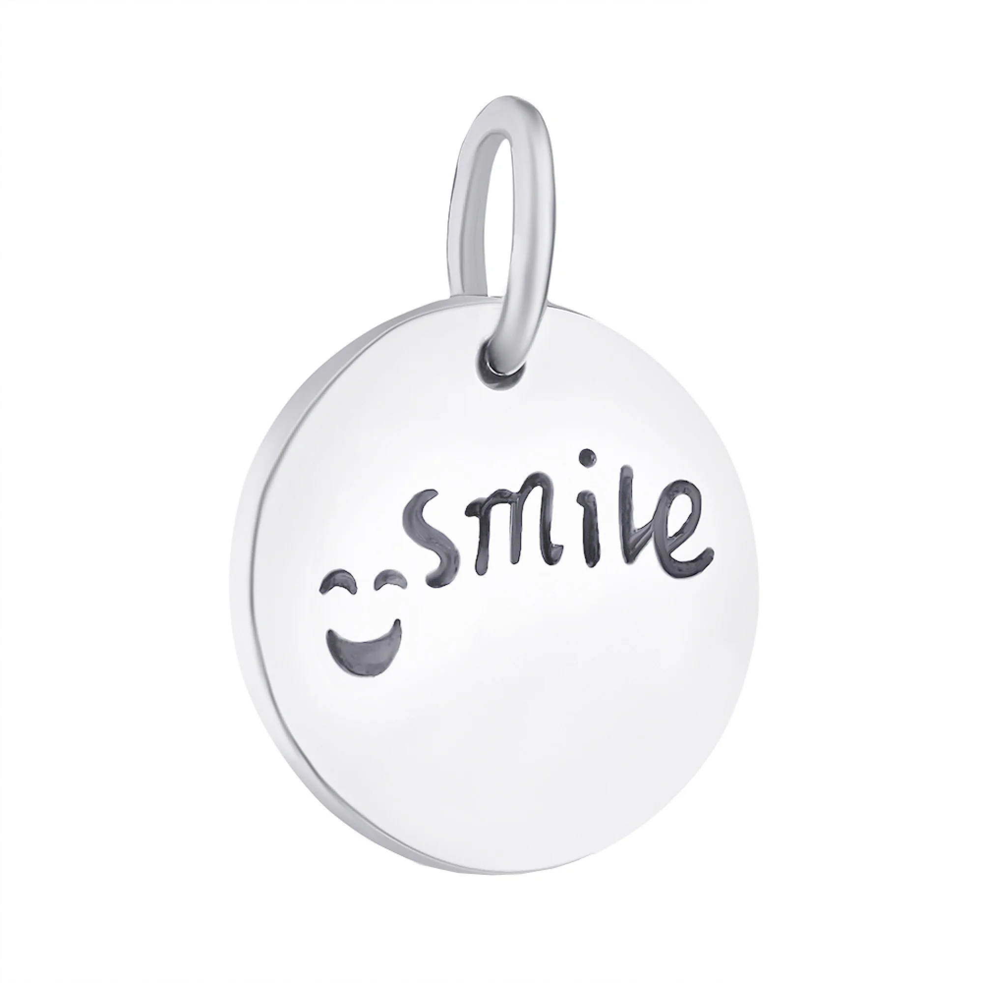 Серебряный подвес "Smile" с чернением - 1572466 - 1