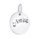 Серебряный подвес "Smile" с чернением - 1572466