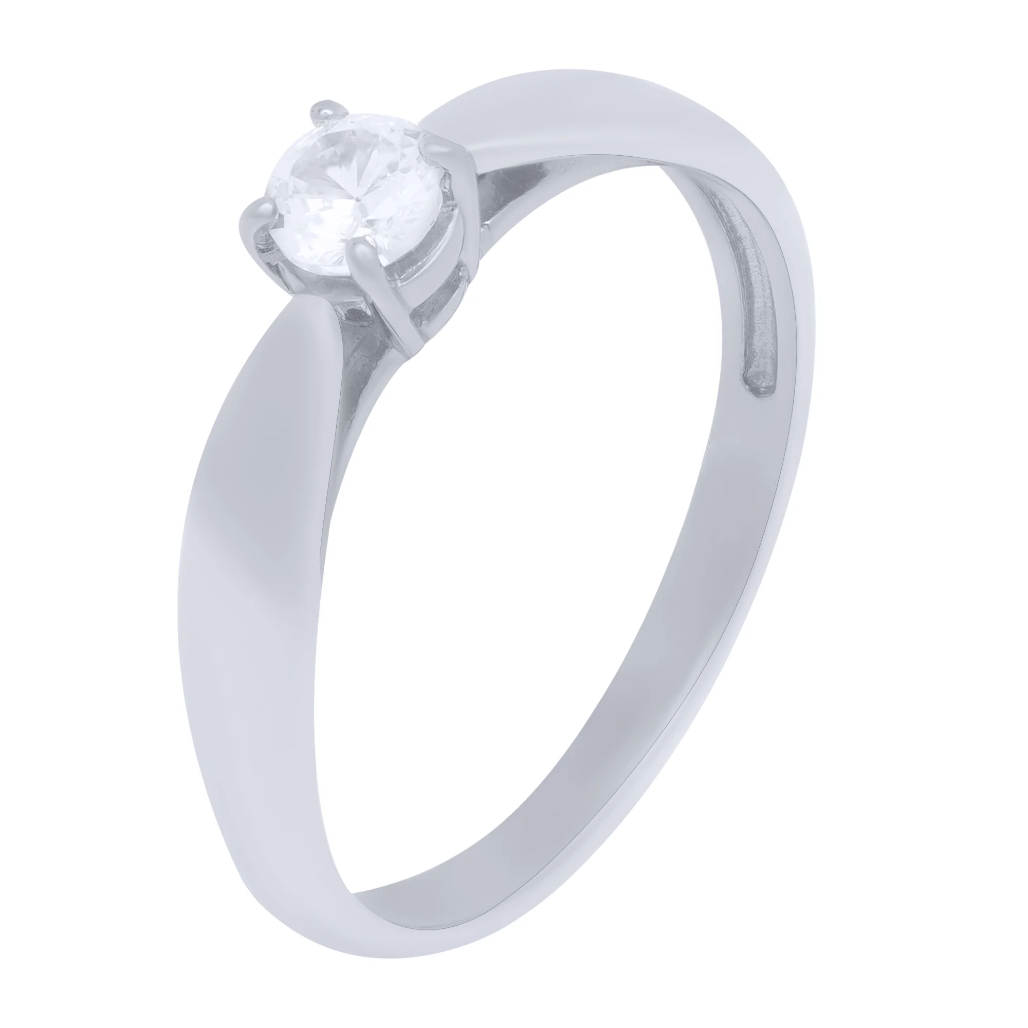 Серебряное кольцо с фианитом - 1682987 - 1