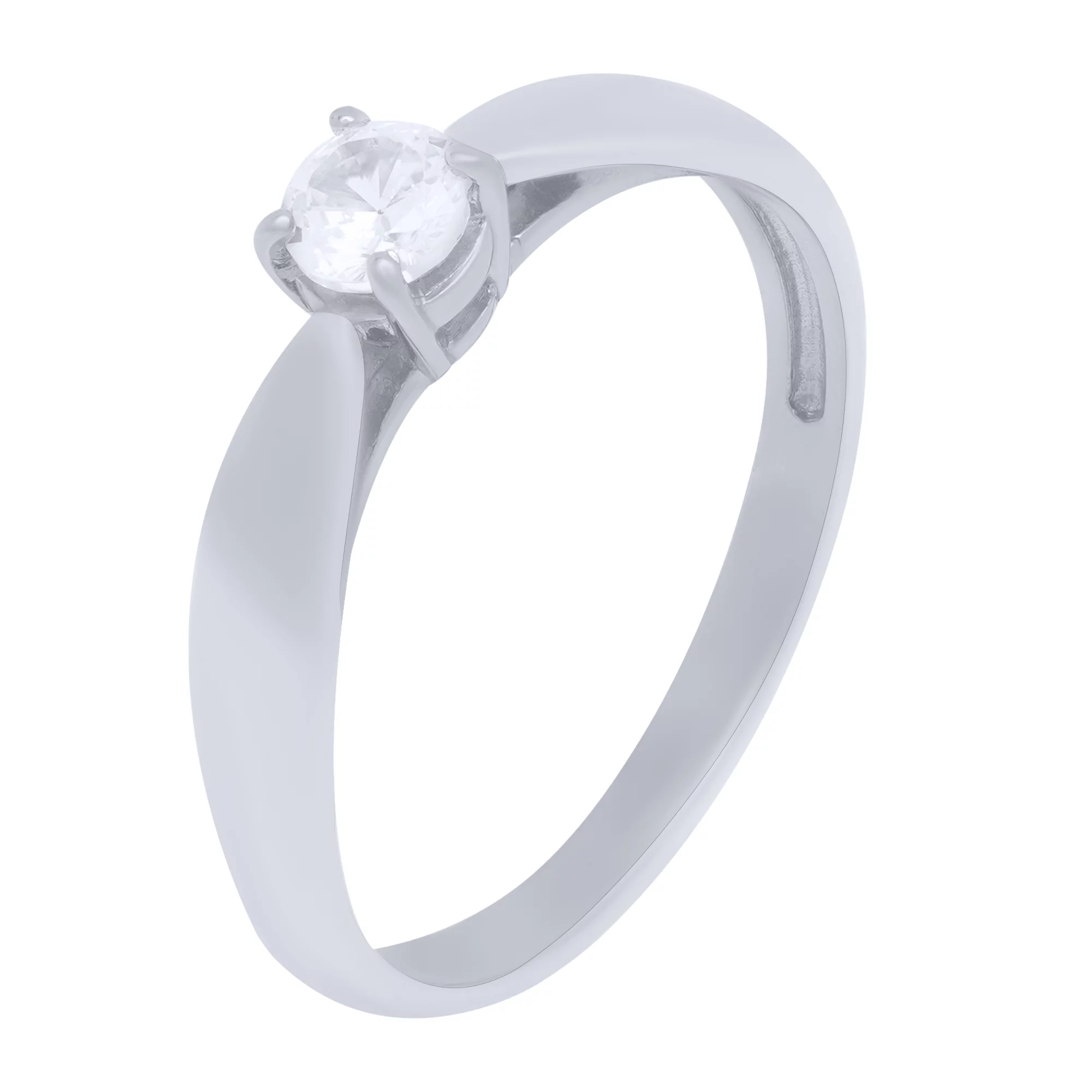 Серебряное помолвочное кольцо с фианитом - 1682987 – изображение 1