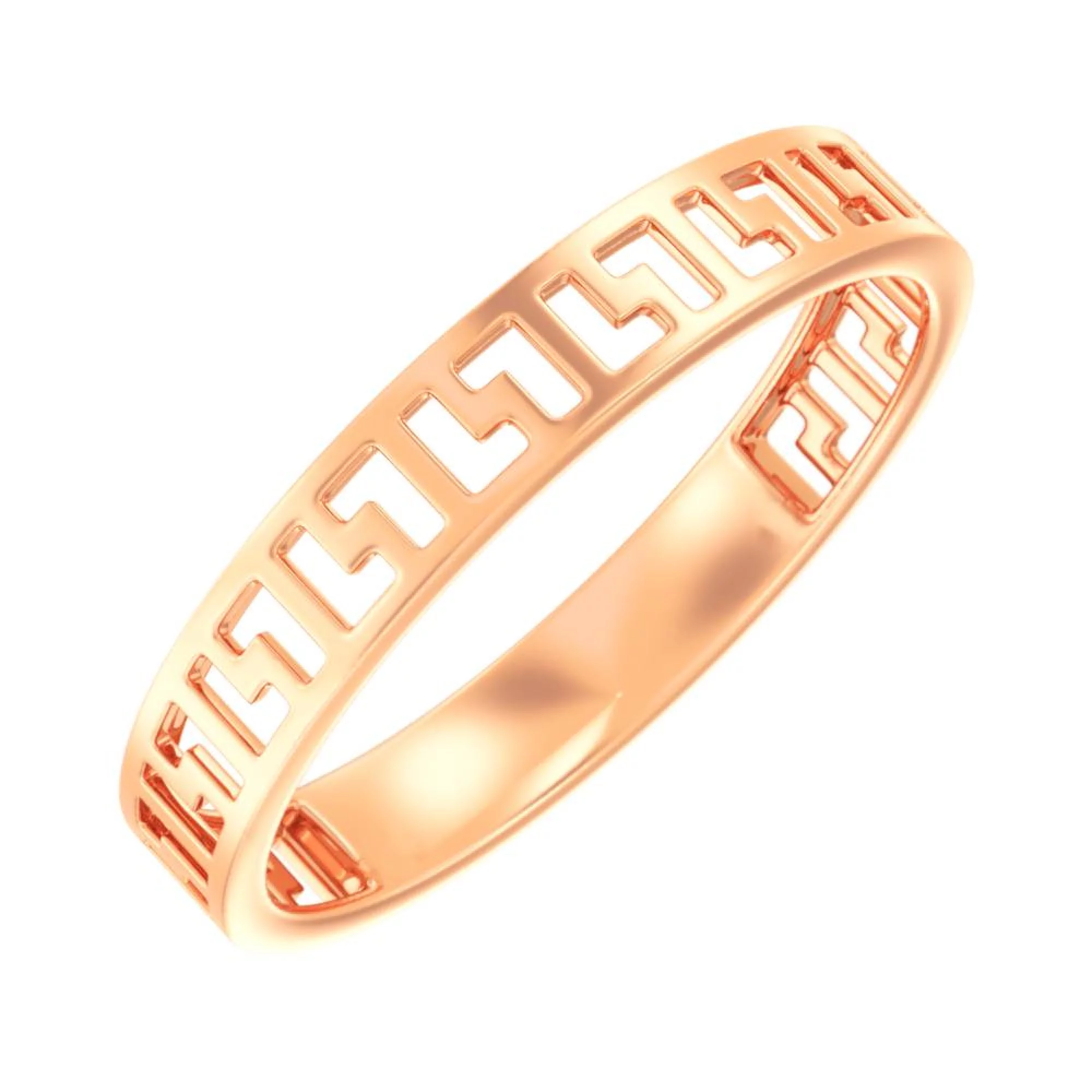Кольцо с узором из красного золота - 1450764 – изображение 1