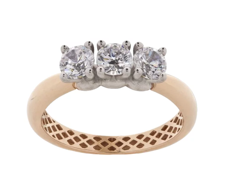 Золотое кольцо с фианитами. Артикул 700602-Рр: цена, отзывы, фото – купить в интернет-магазине AURUM