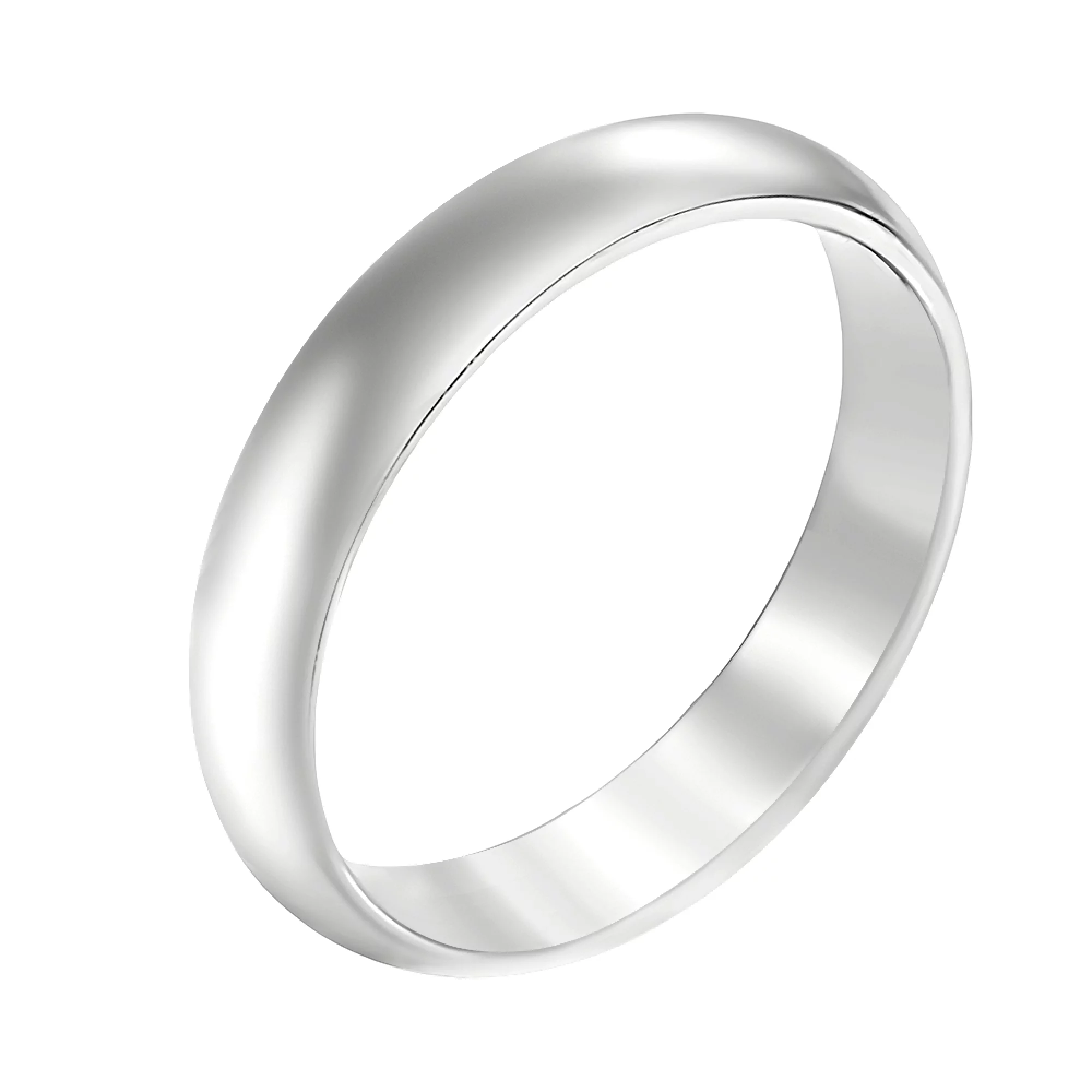 Обручальное кольцо из белого золота серии комфорт в классическом стиле - 778145 – изображение 1