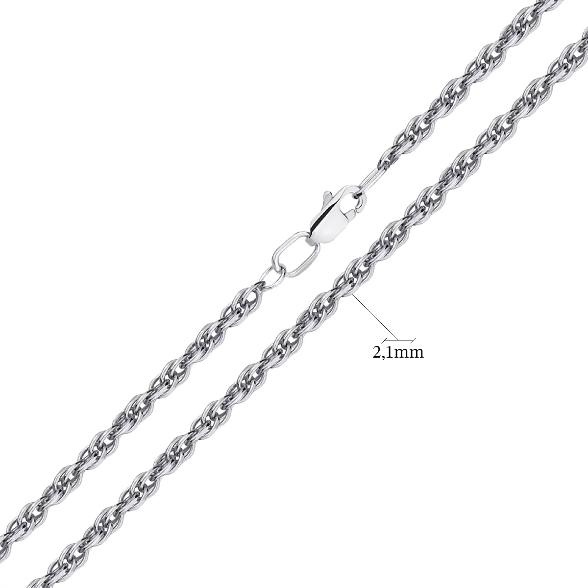 Ланцюжок зі срібла в плетінні Джгут - 1297398 – зображення 3