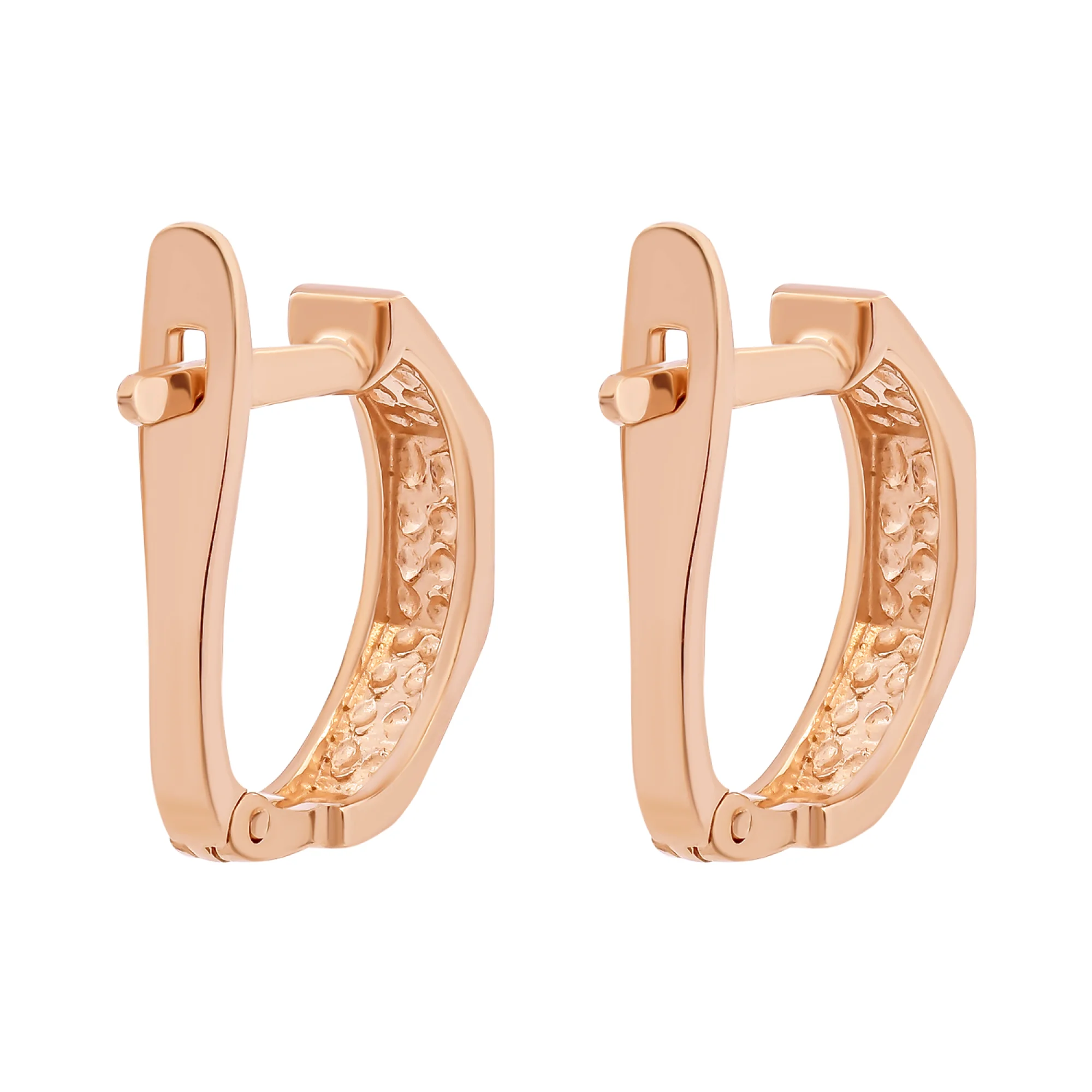 Сережки "Грани" из красного золота - 1454391 - 3