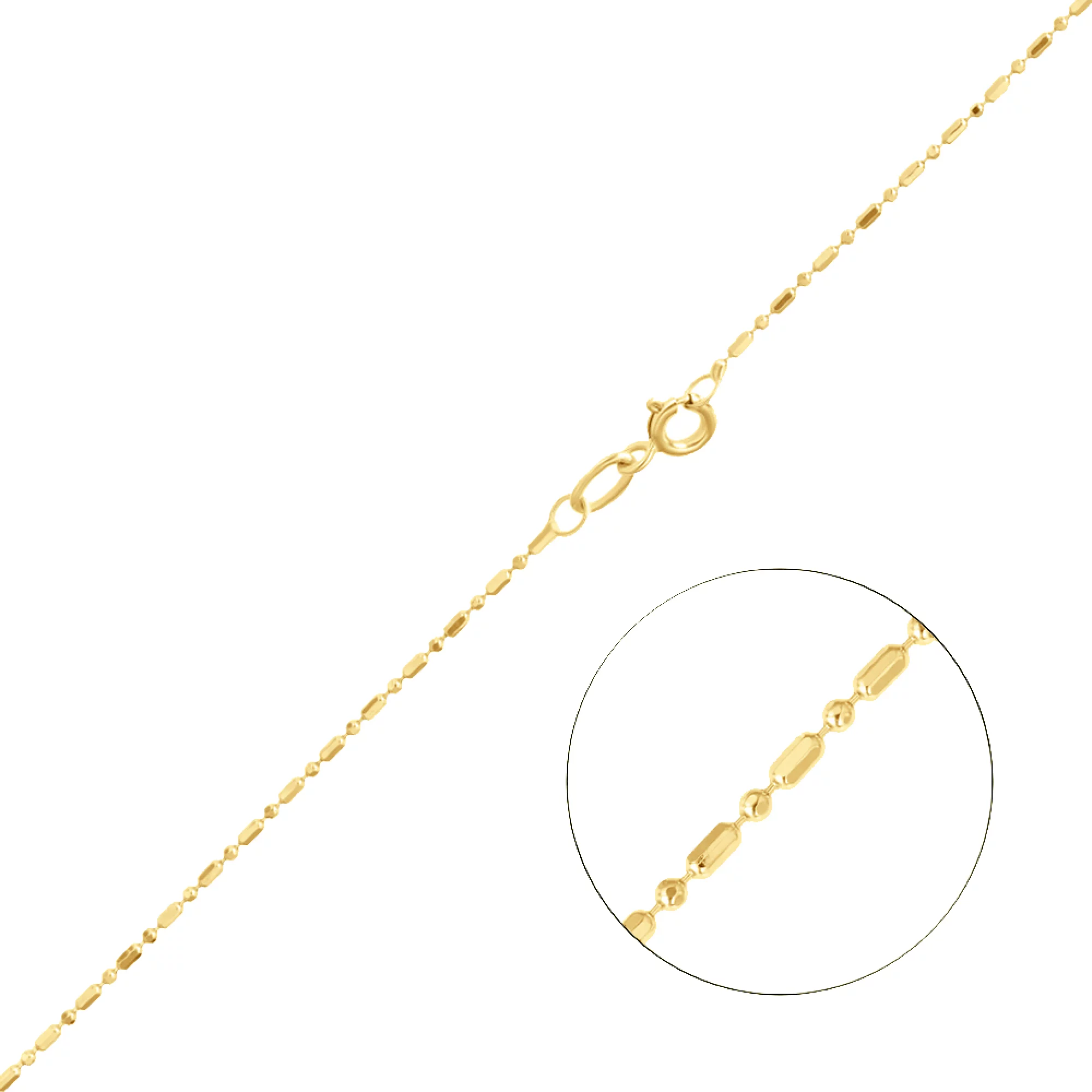 Цепочка из лимонного золота плетение гольф - 966242 – изображение 2