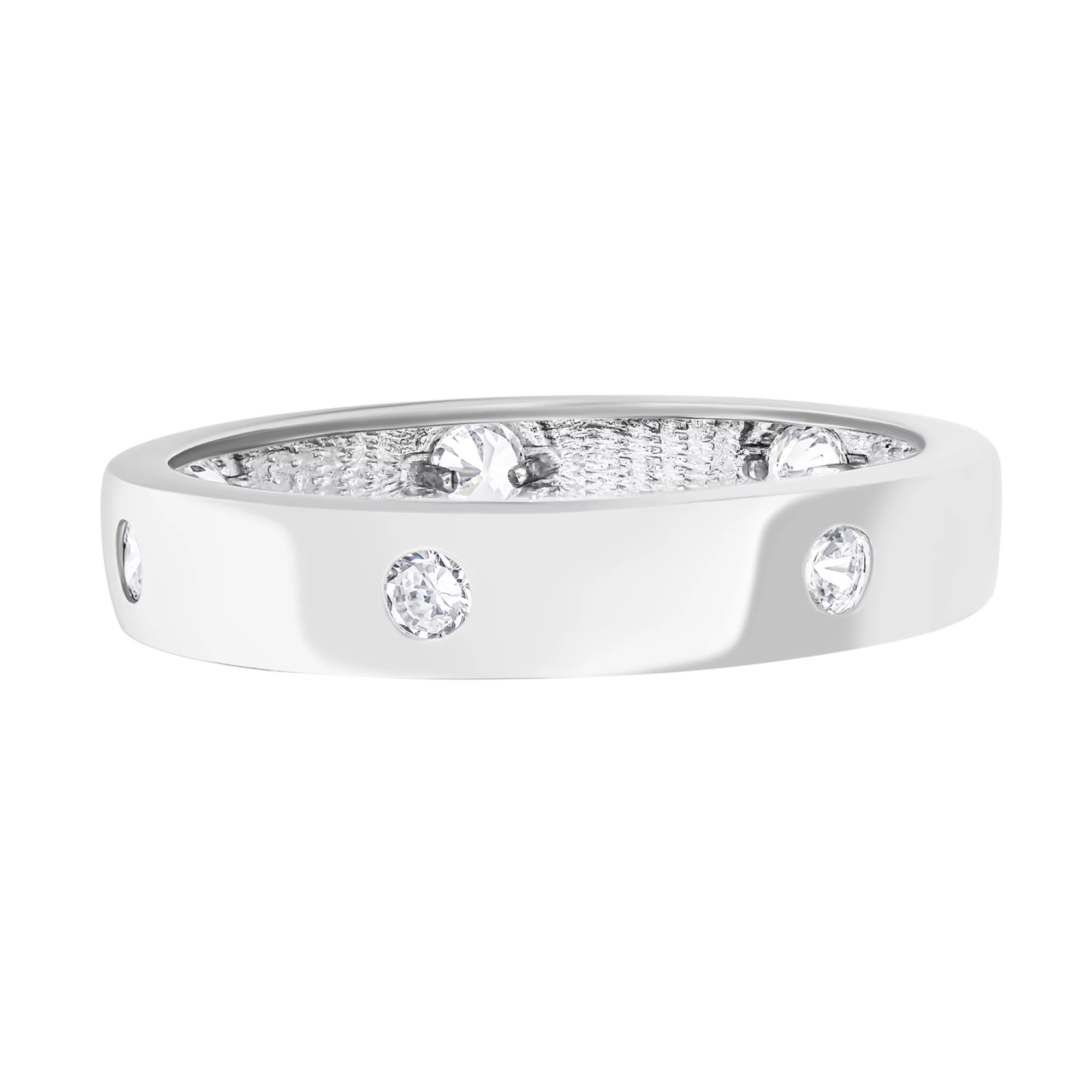 Серебряное кольцо с фианитами - 1579410 – изображение 2