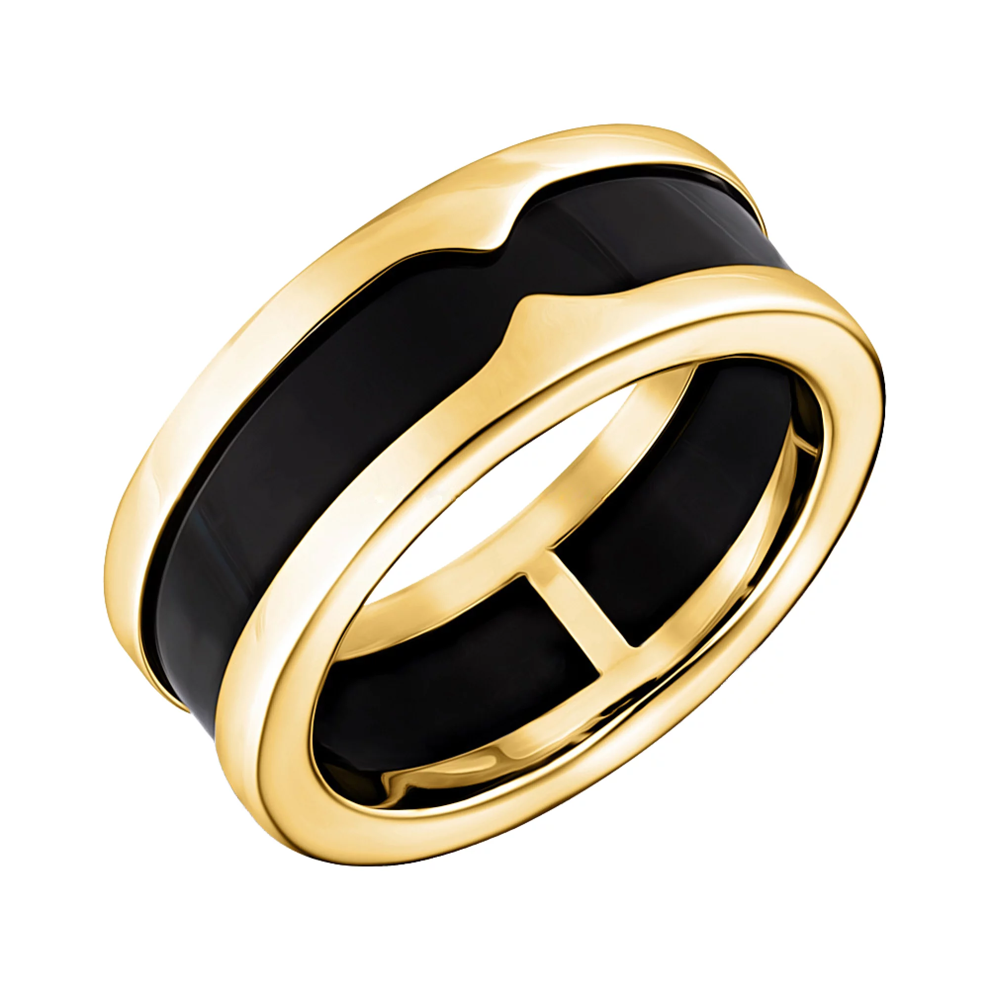 Золотое кольцо с ониксом - 585956 – изображение 1