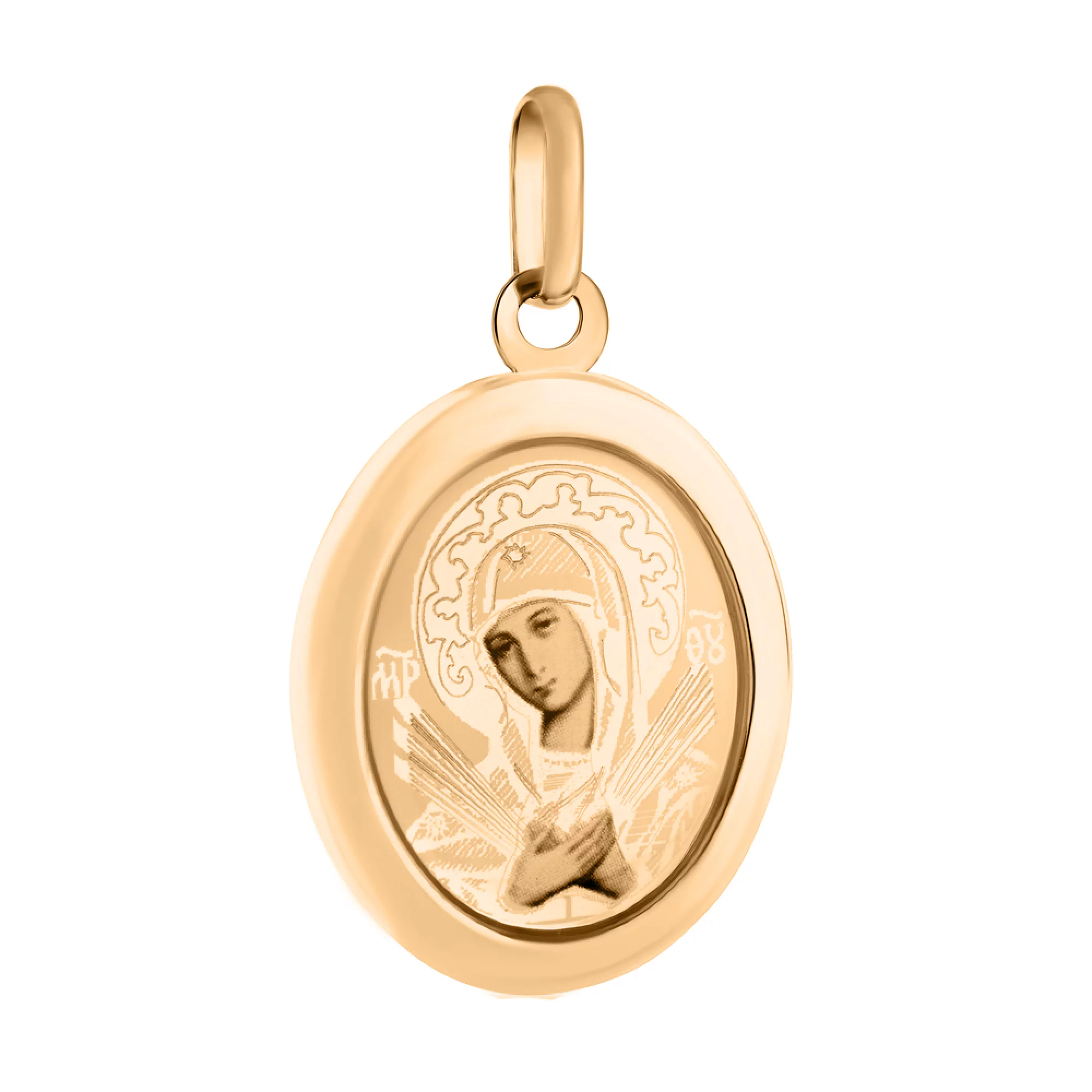 Золота ладанка Божа Матір "Семистрільна" - 1618875 – зображення 1