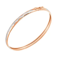 Браслет жесткий из комбинированного золота - 967613