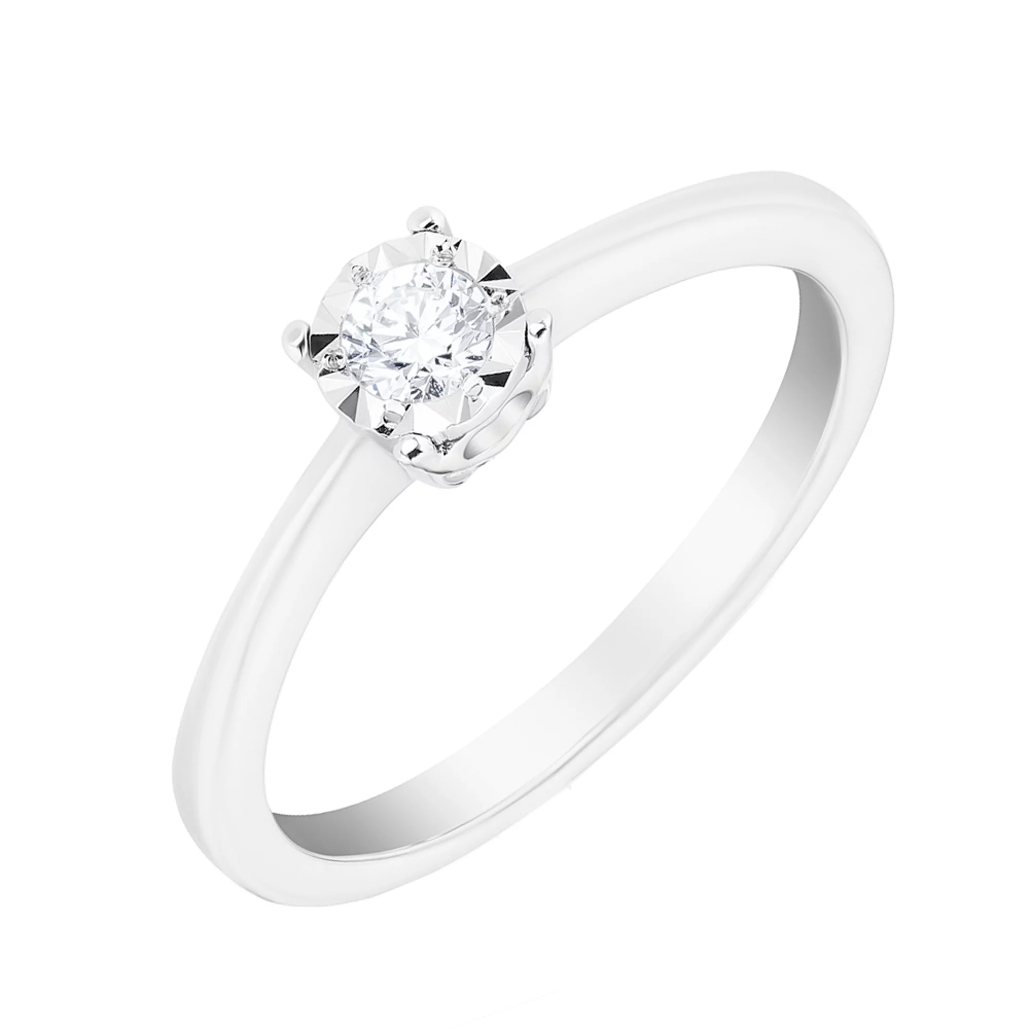 Кольцо для помолвки золотое с бриллиантом - 1669249 – изображение 1