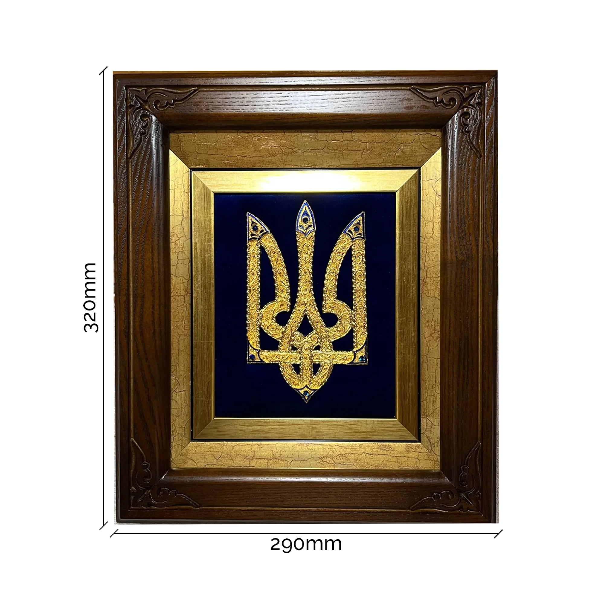 Колаж з позолотою "Тризуб - Герб України" - 1573282 - 2