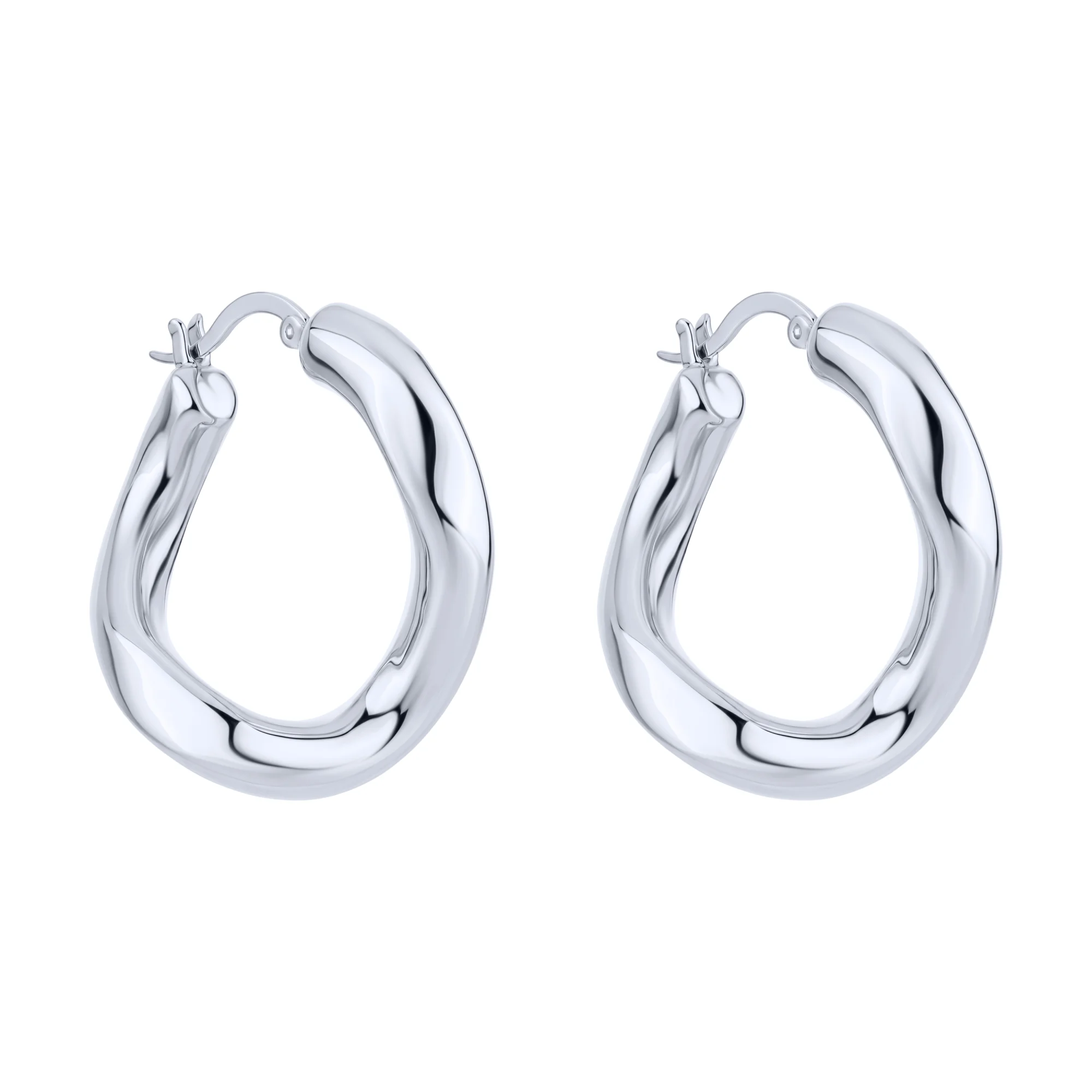 Сережки "Завитки" зі срібла - 2246365 - 1