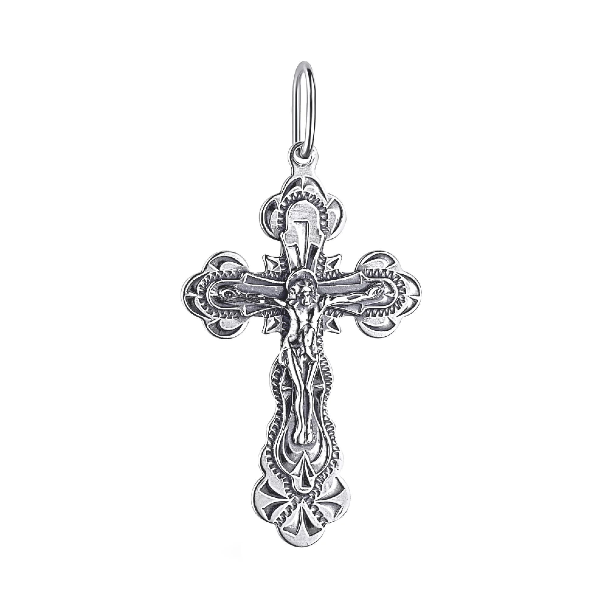 Хрестик із чорнінням зі срібла - 1515279 – зображення 1