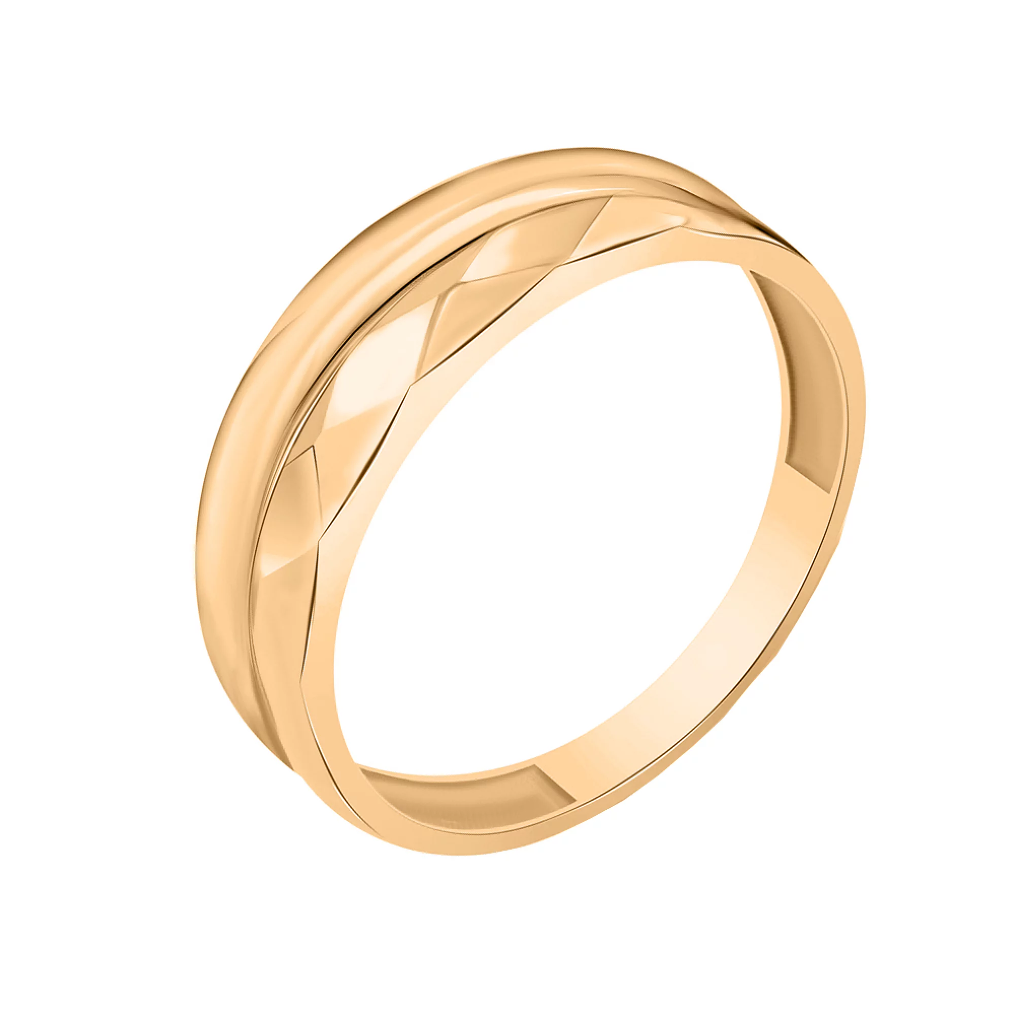 Двойное кольцо в красном золоте - 1618606 – изображение 1