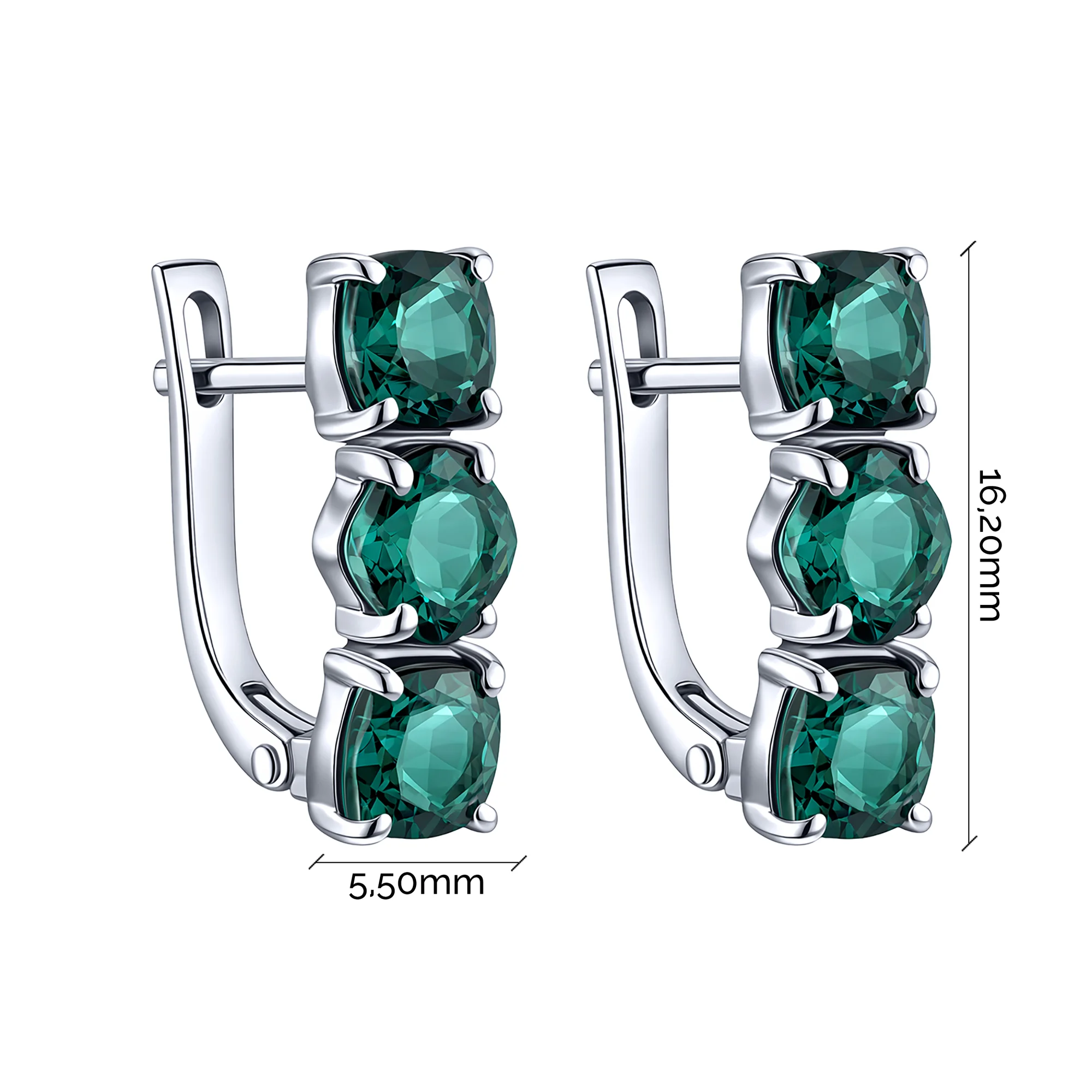 Сережки из серебра с топазом лондон  - 2263936 - 3