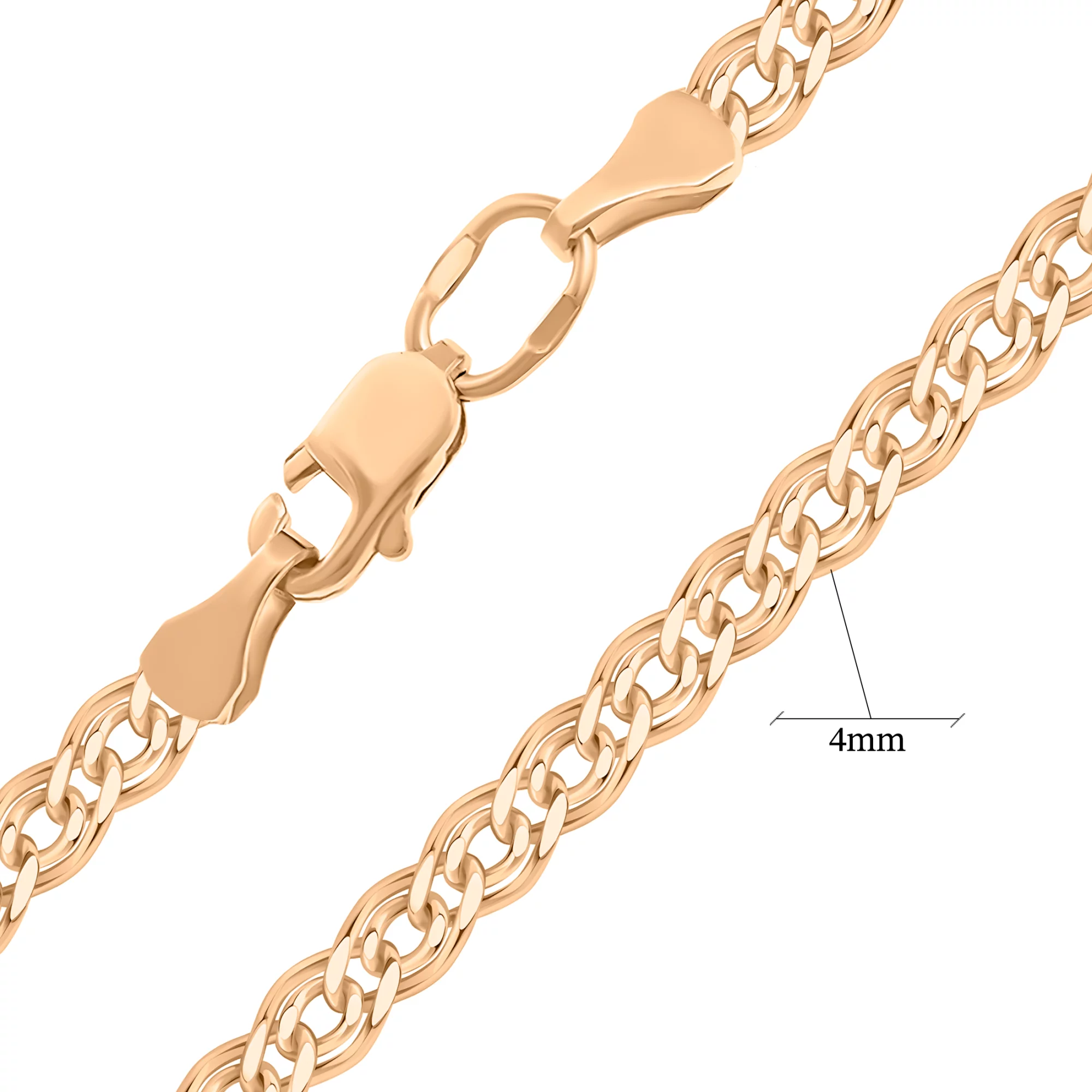 Золотий ланцюжок плетіння мона ліза - 1545084 – зображення 2