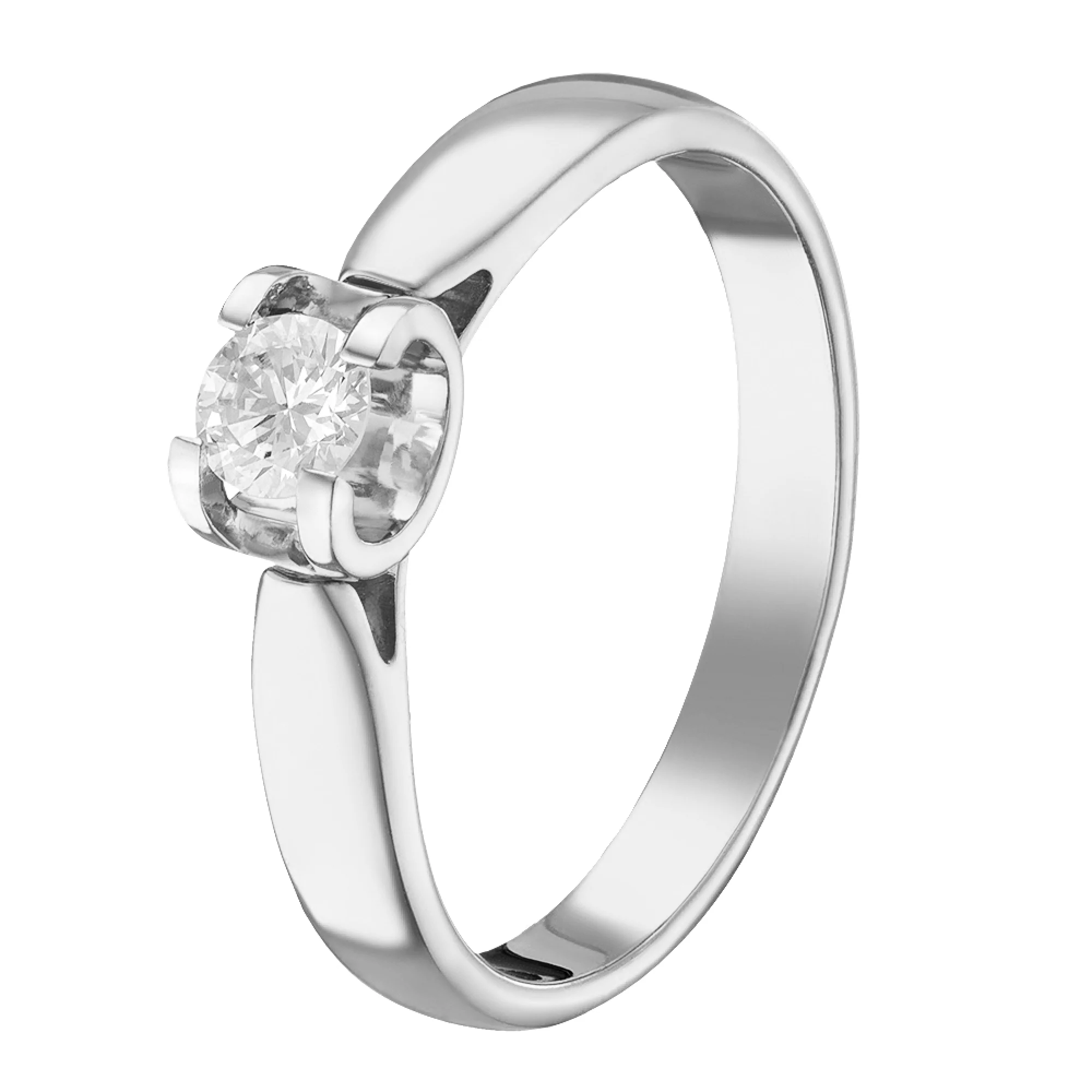 Золотое кольцо с бриллиантом - 538703 – изображение 1