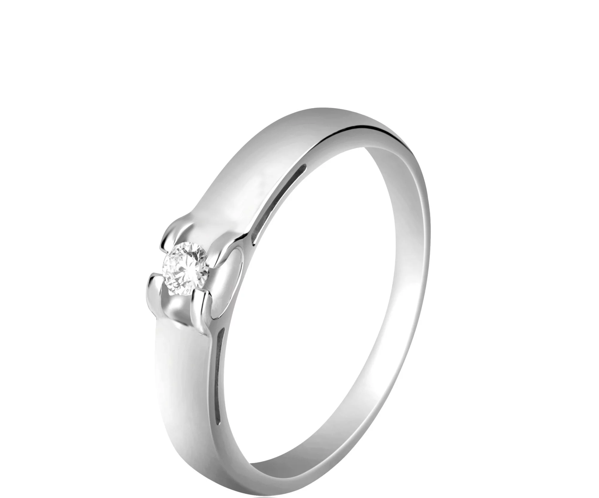 Золотое кольцо с бриллиантом - 547307 – изображение 1
