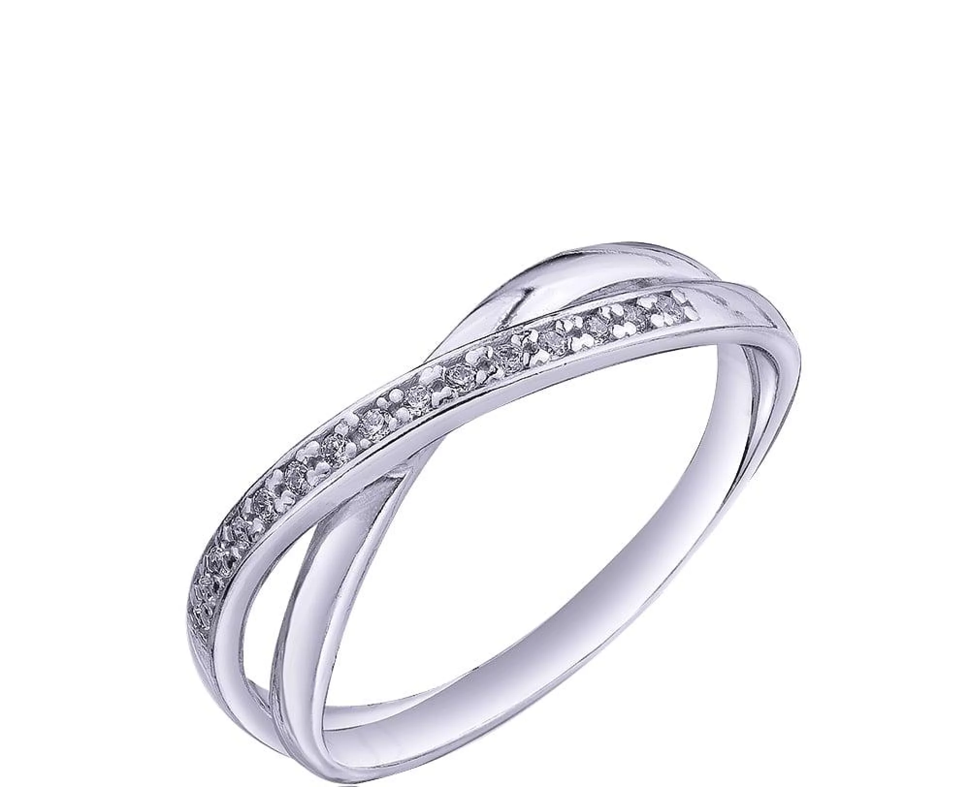 Серебряное кольцо с цирконием - 483179 – изображение 1