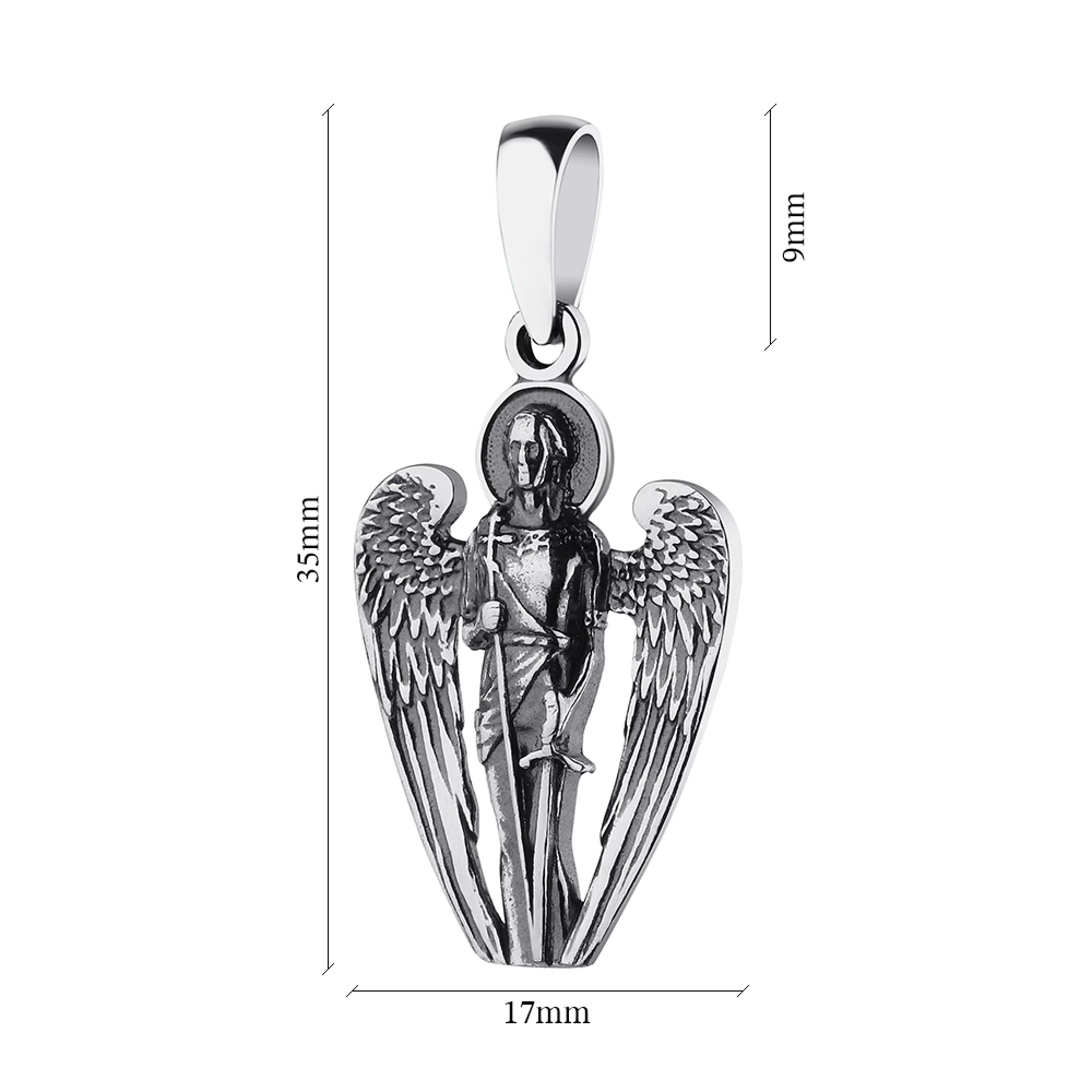 Підвіска "Архангел Михаїл" зі срібла - 1450539 – зображення 2