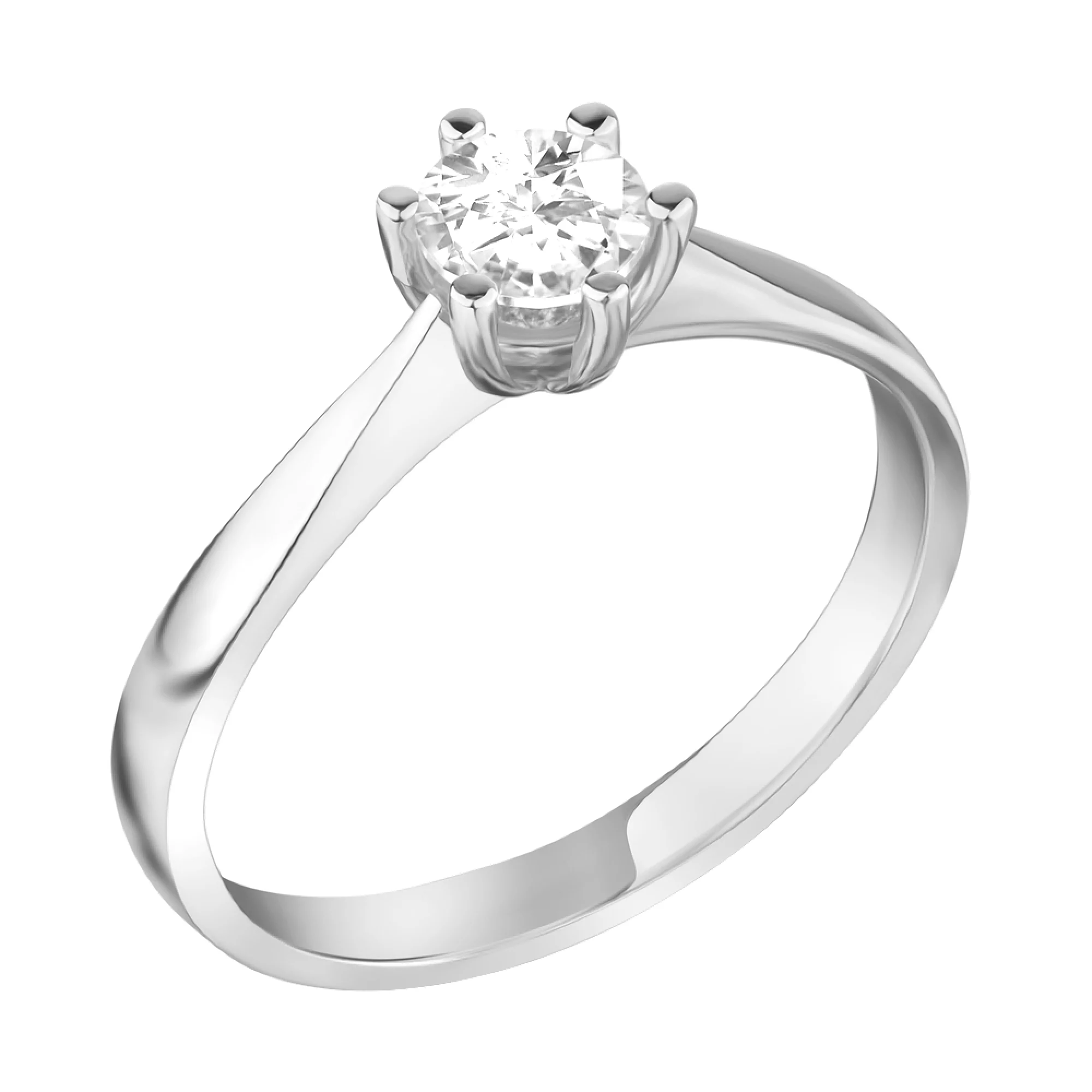 Серебряное кольцо с фианитом - 1515245 - 1