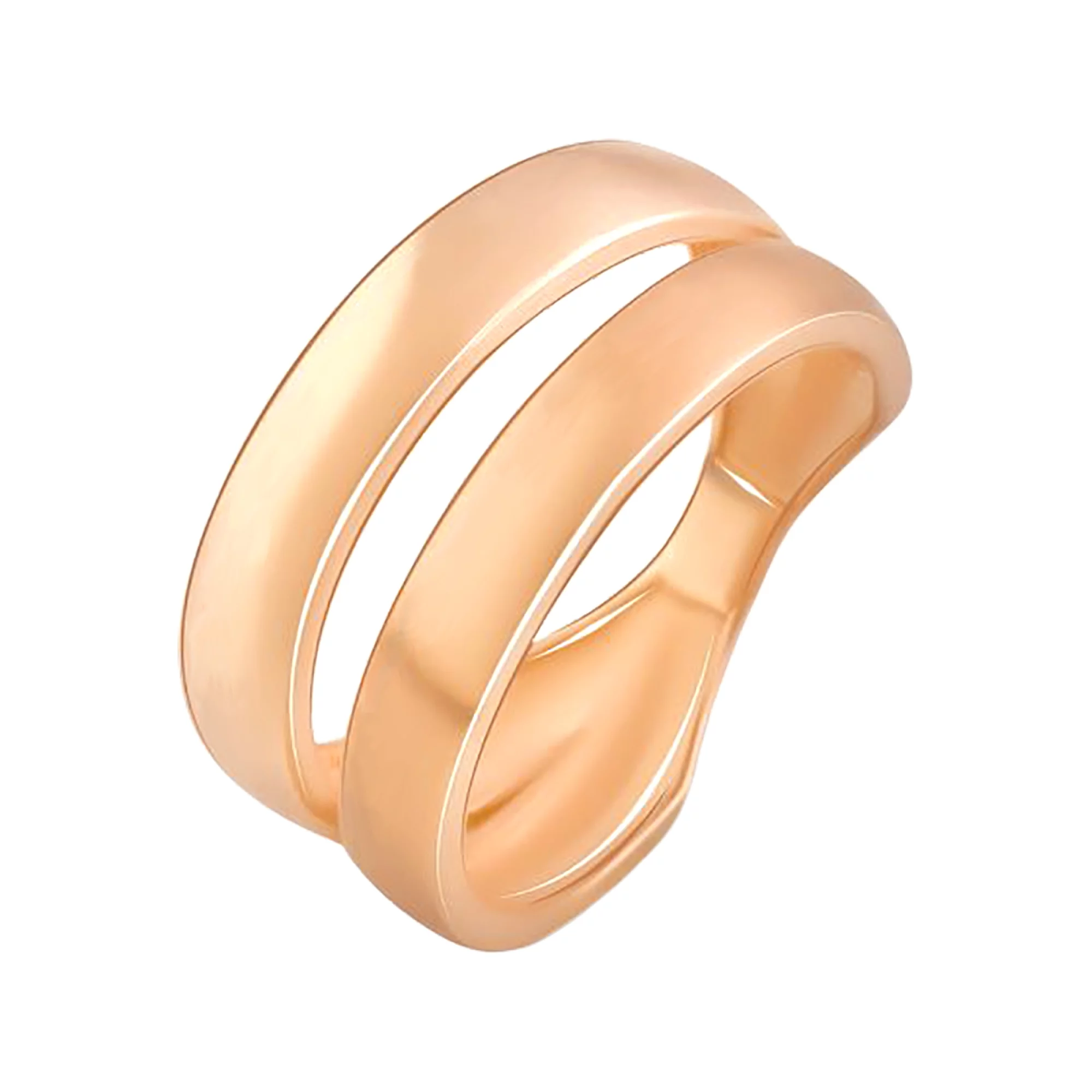 Двойное кольцо из красного золота - 1395461 – изображение 1