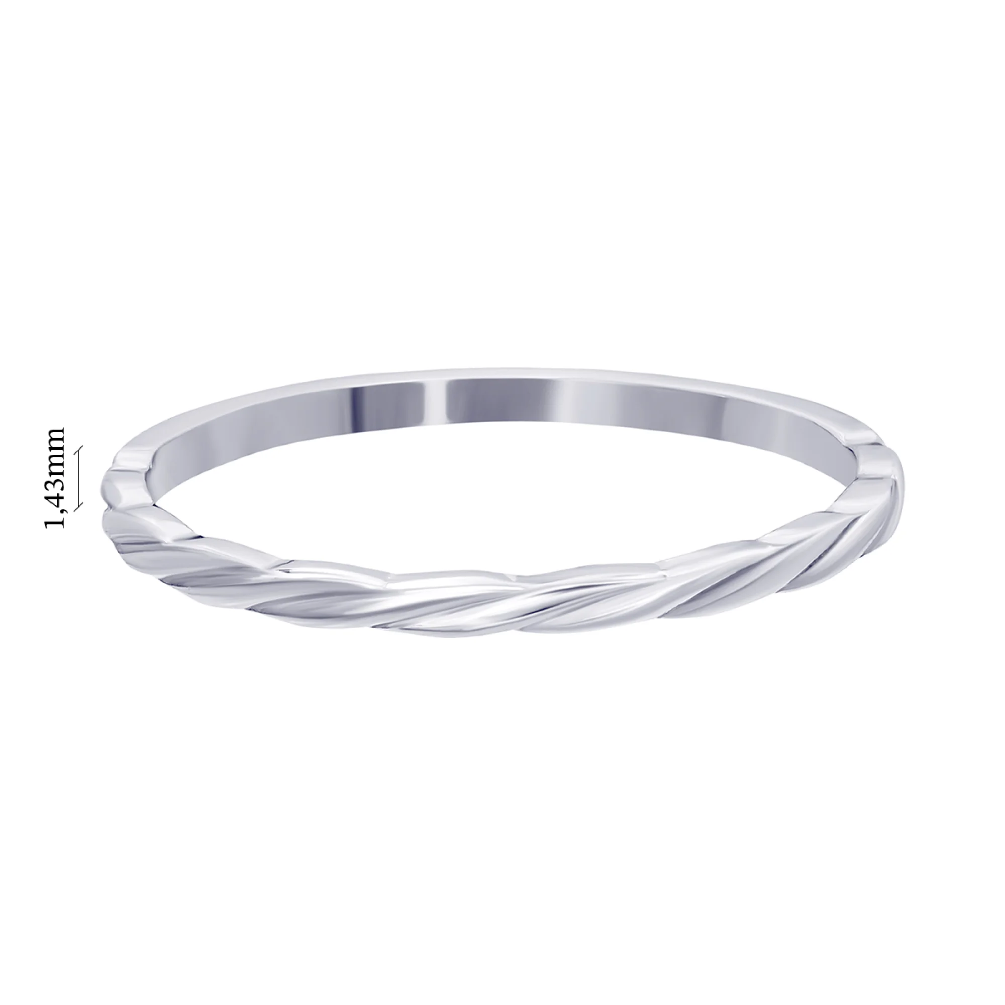 Тонкое серебряное кольцо - 896353 - 3