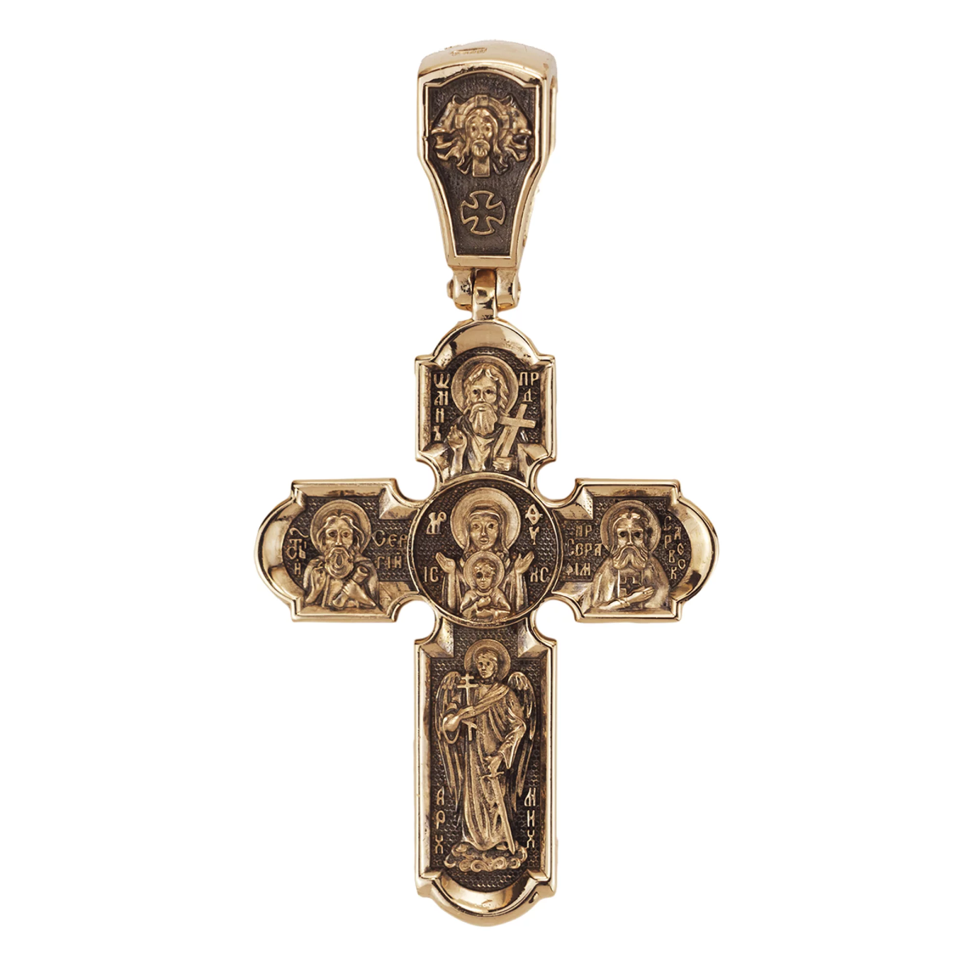 Крестик из красного золота с чернением - 1270788 – изображение 2
