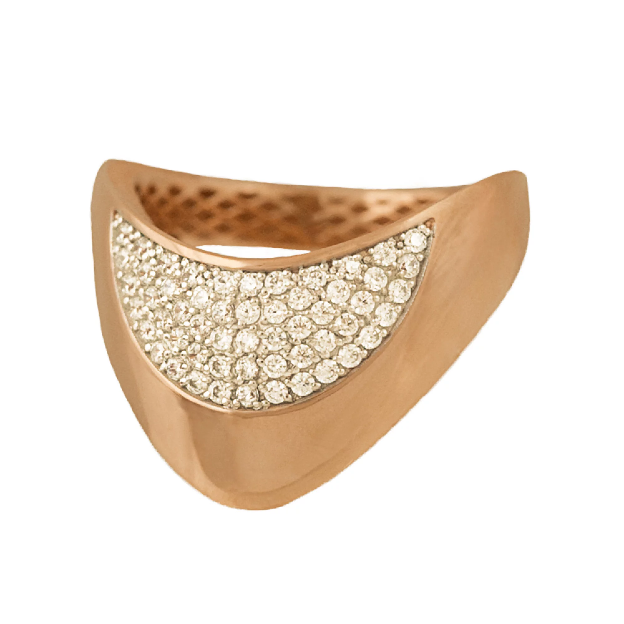 Золотое кольцо с фианитом - 482926 – изображение 3