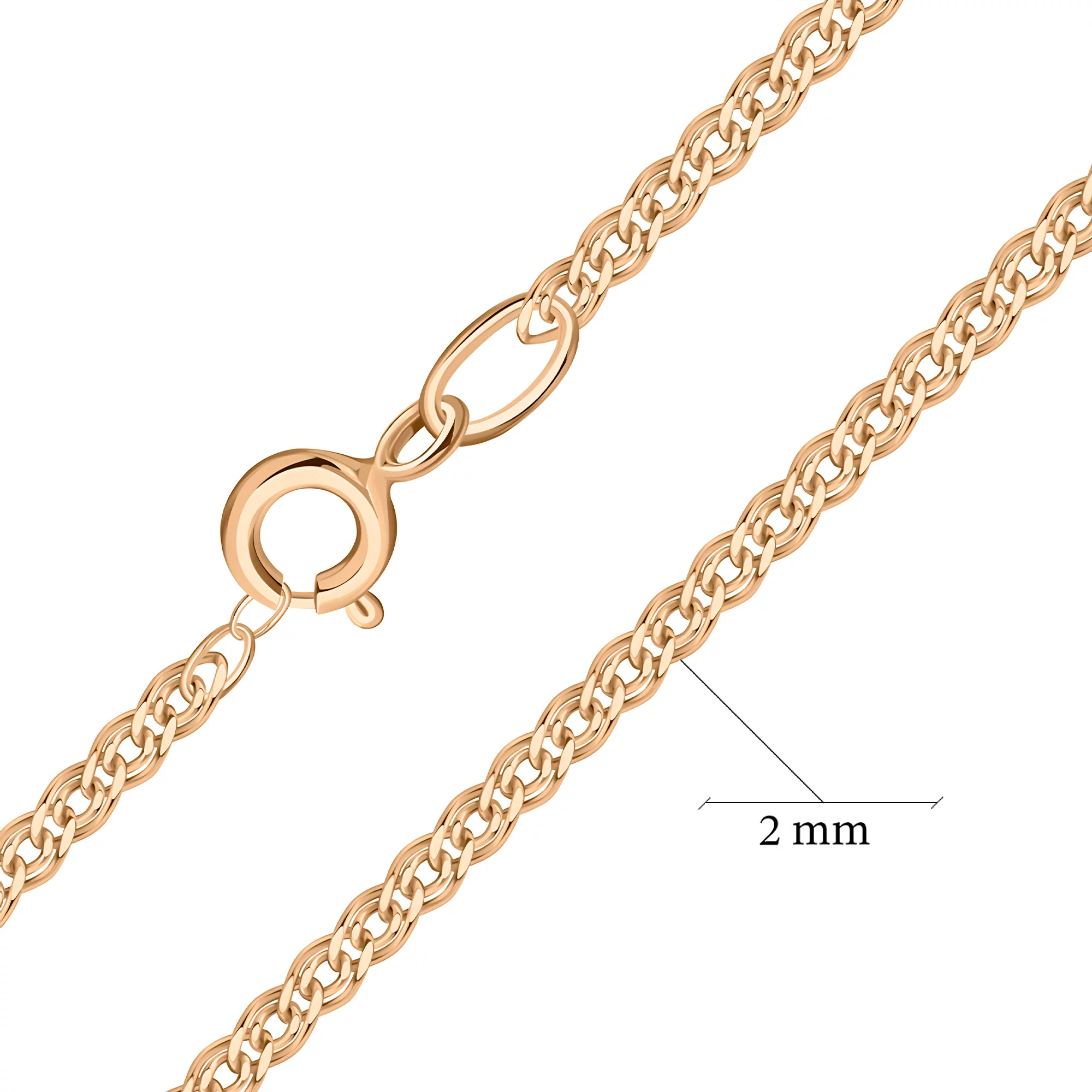 Золотая цепочка с плетением мона лиза - 649066 – изображение 2