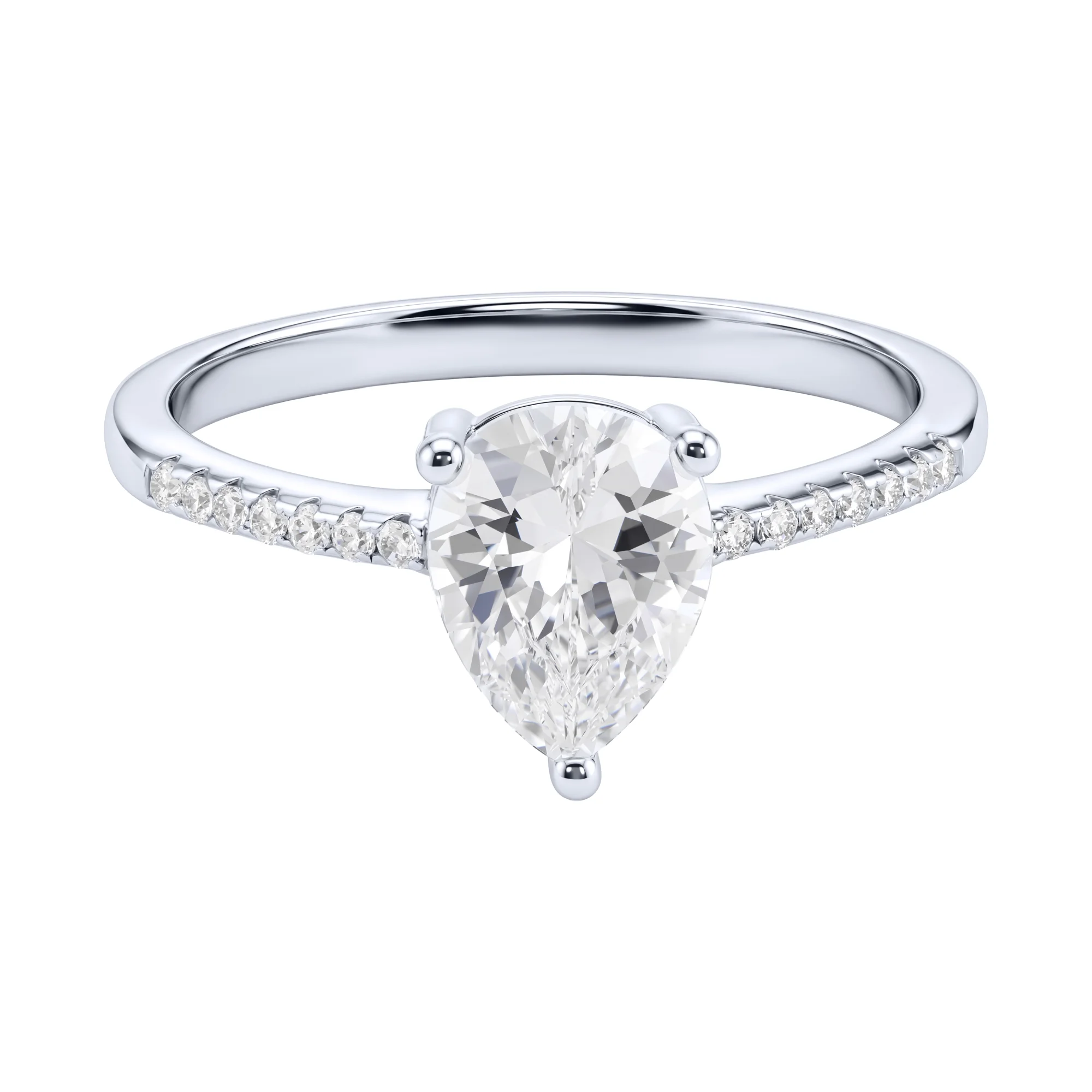 Серебряное кольцо с фианитами - 2287911 - 2