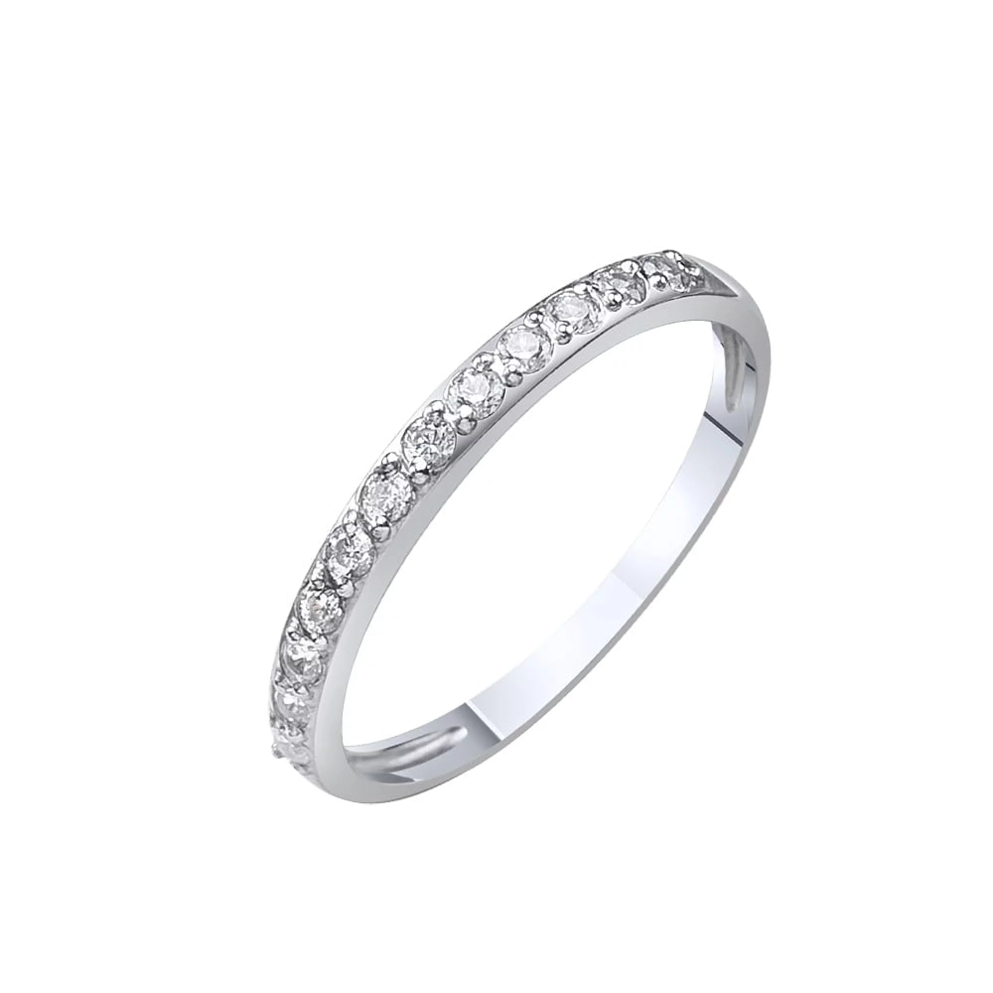 Серебряное кольцо с фианитами - 482993 – изображение 1