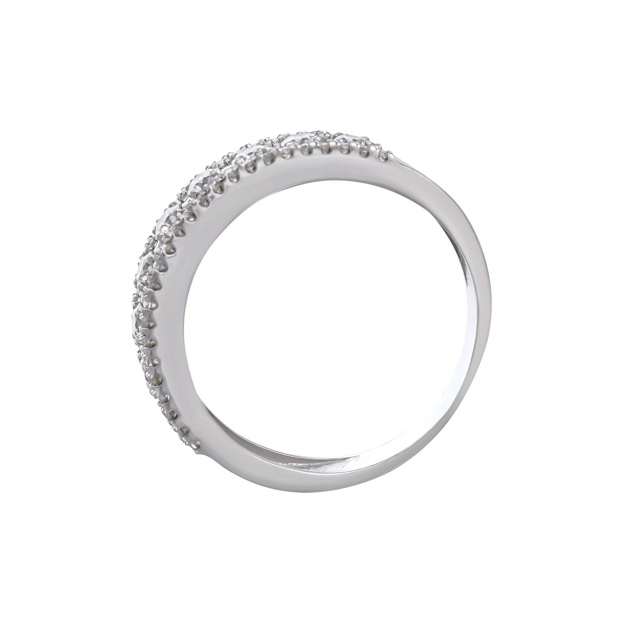 Кольцо из белого золота с бриллиантами - 855703 – изображение 3
