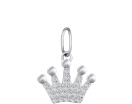Серебряный подвес "Корона" с фианитами - 421425