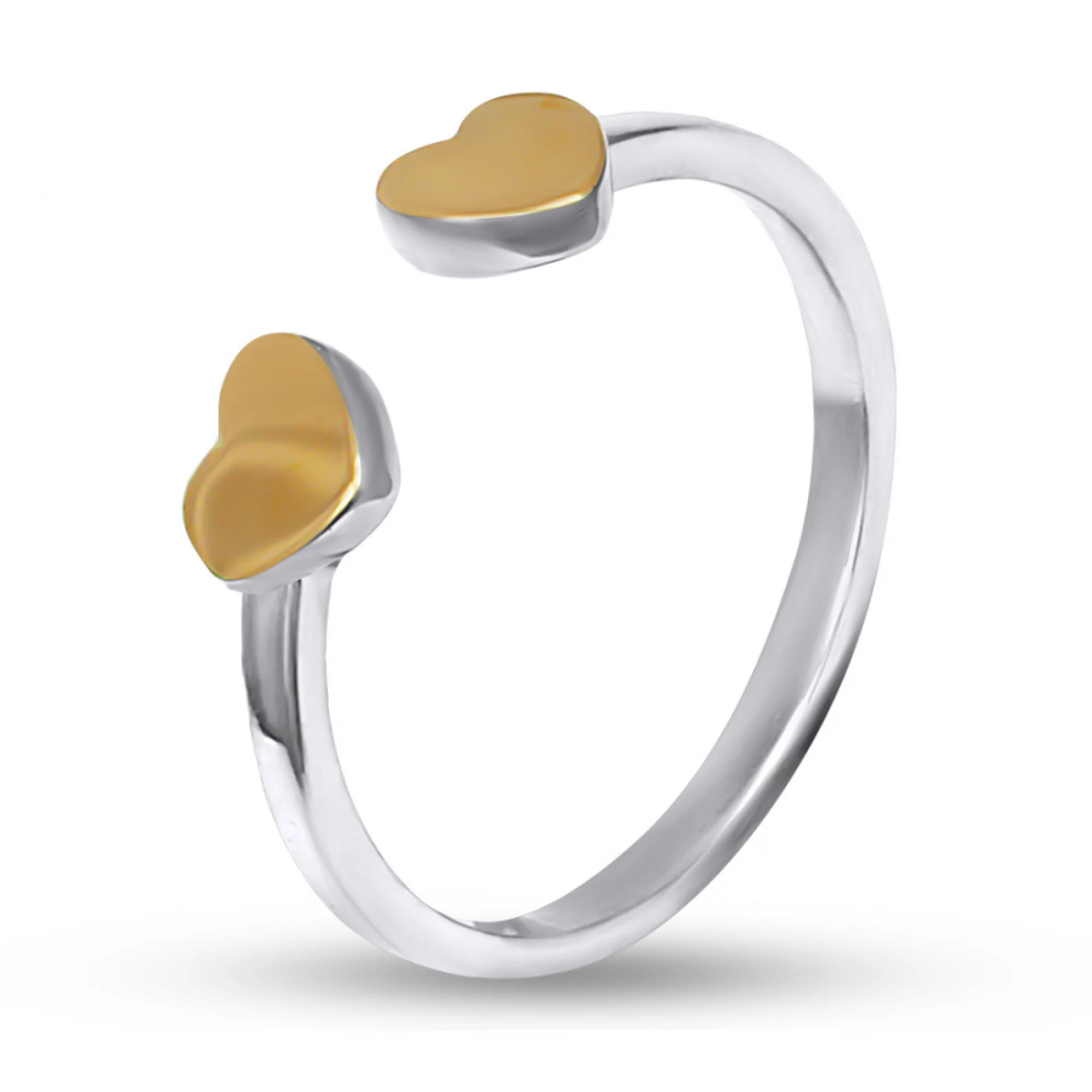 Серебряное кольцо с позолотой - 772103 – изображение 1
