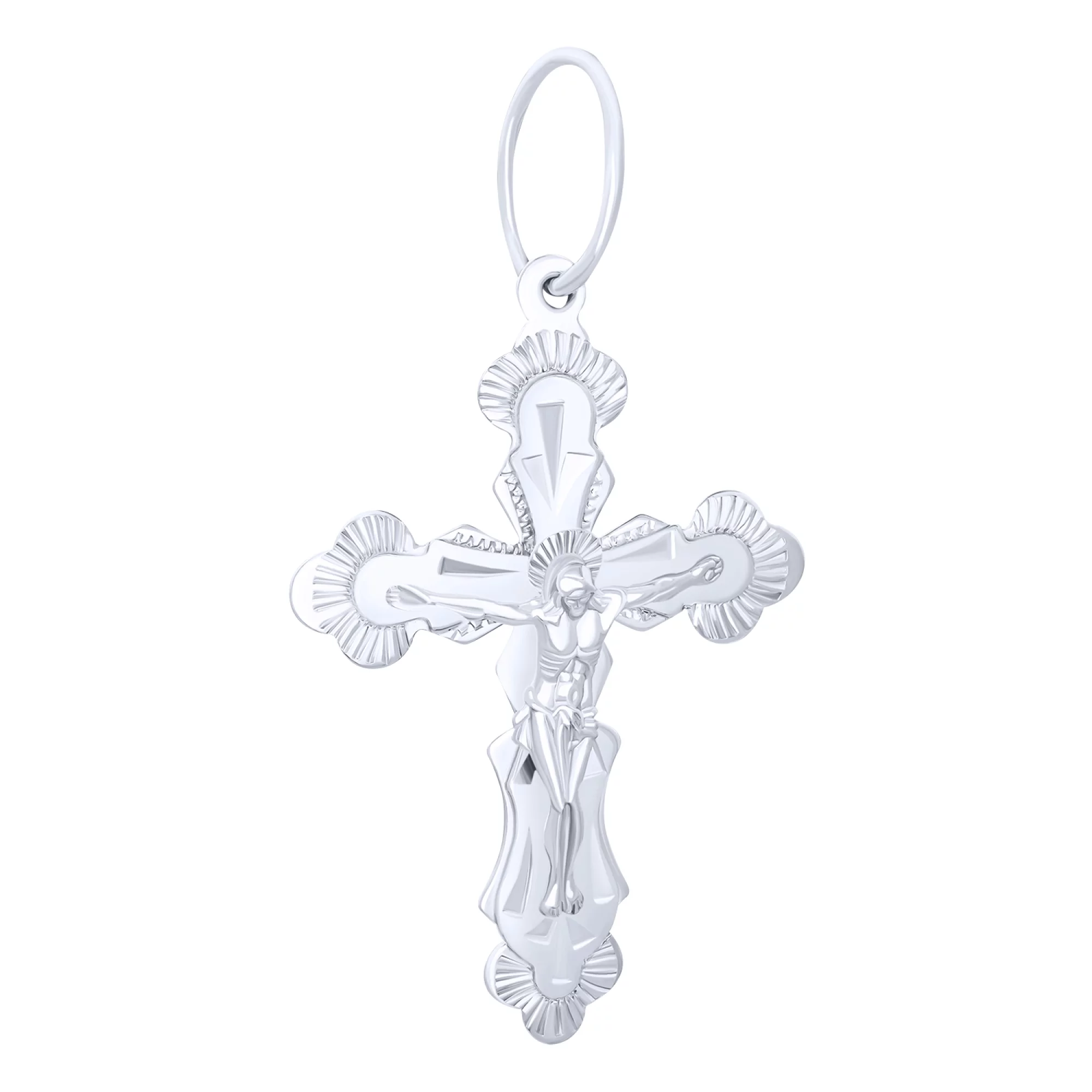 Православний срібний хрестик - 1680231 – зображення 1