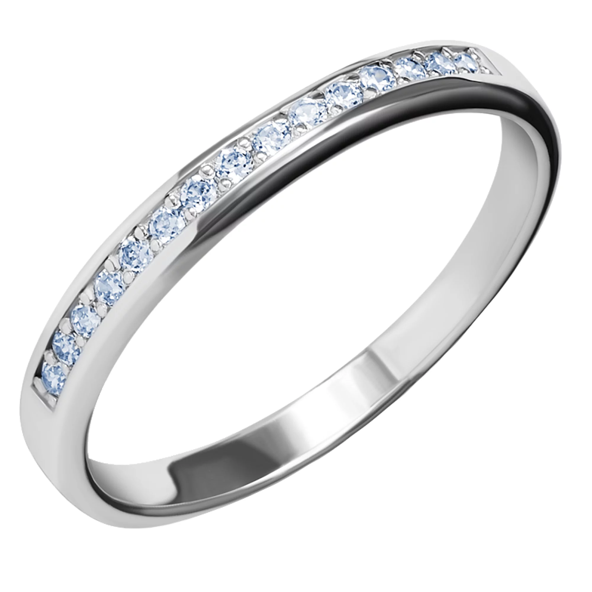 Серебряное кольцо с фианитом - 521365 – изображение 1