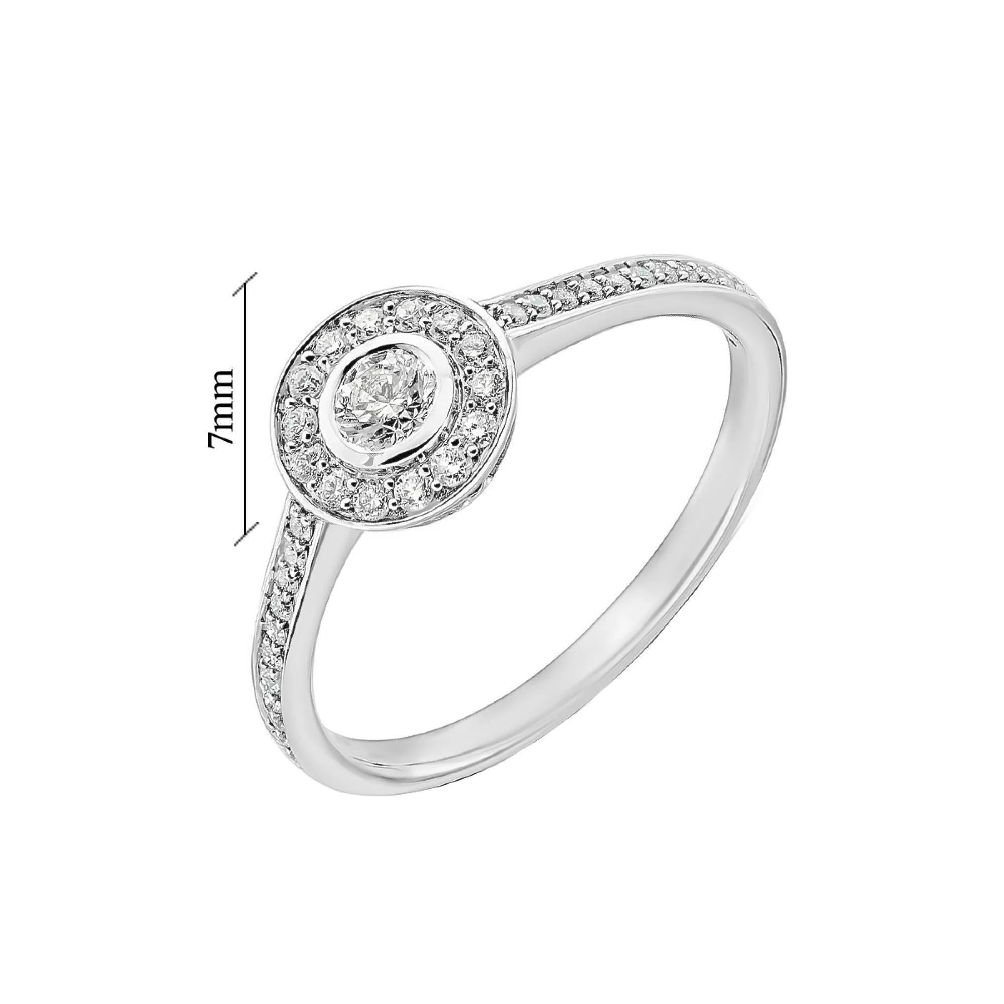 Золотое кольцо с бриллиантами - 1670059 – изображение 5