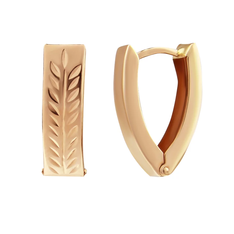 Золотые серьги-кольца. Артикул 470332: цена, отзывы, фото – купить в интернет-магазине AURUM
