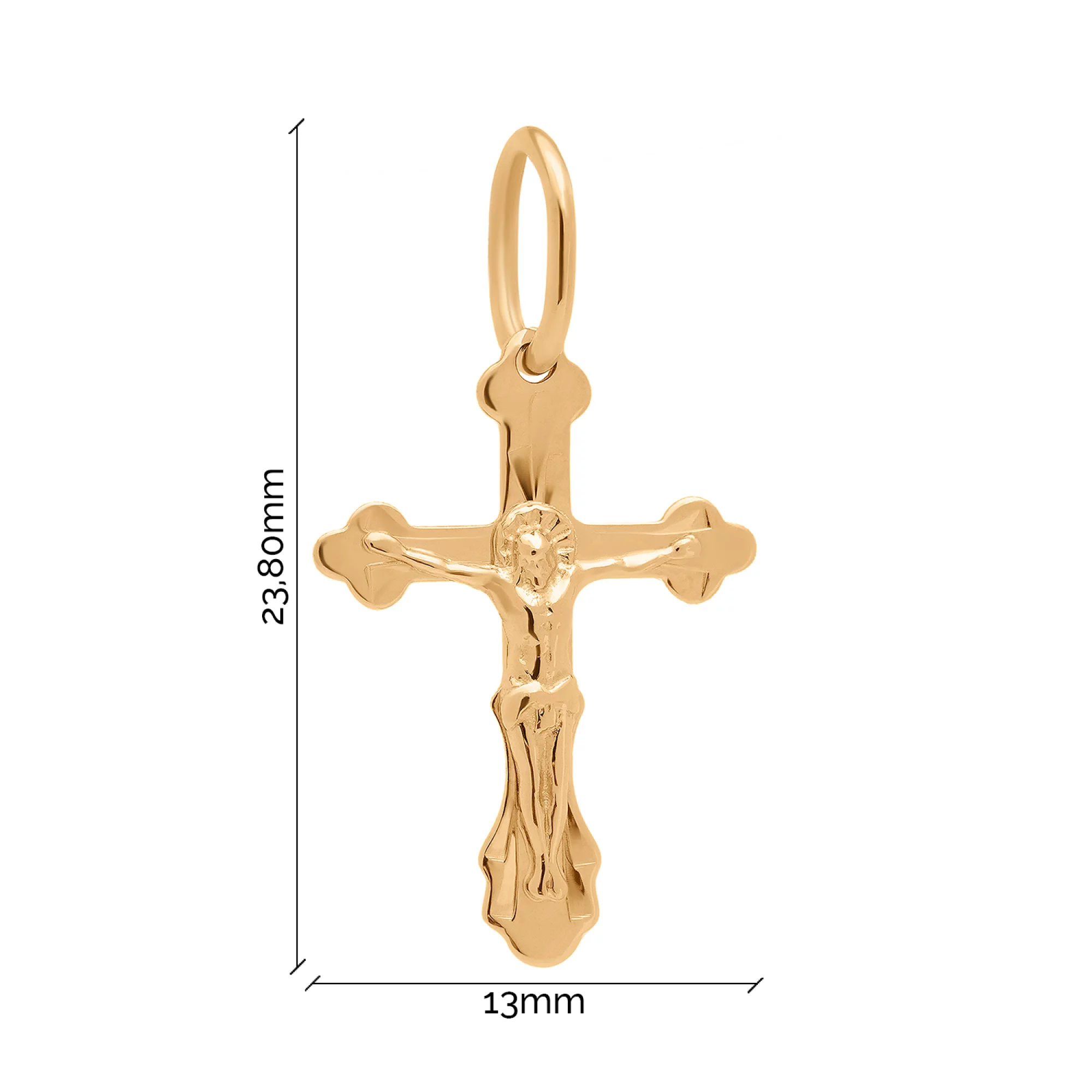 Хрестик у червоному золоті - 1761522 – зображення 3