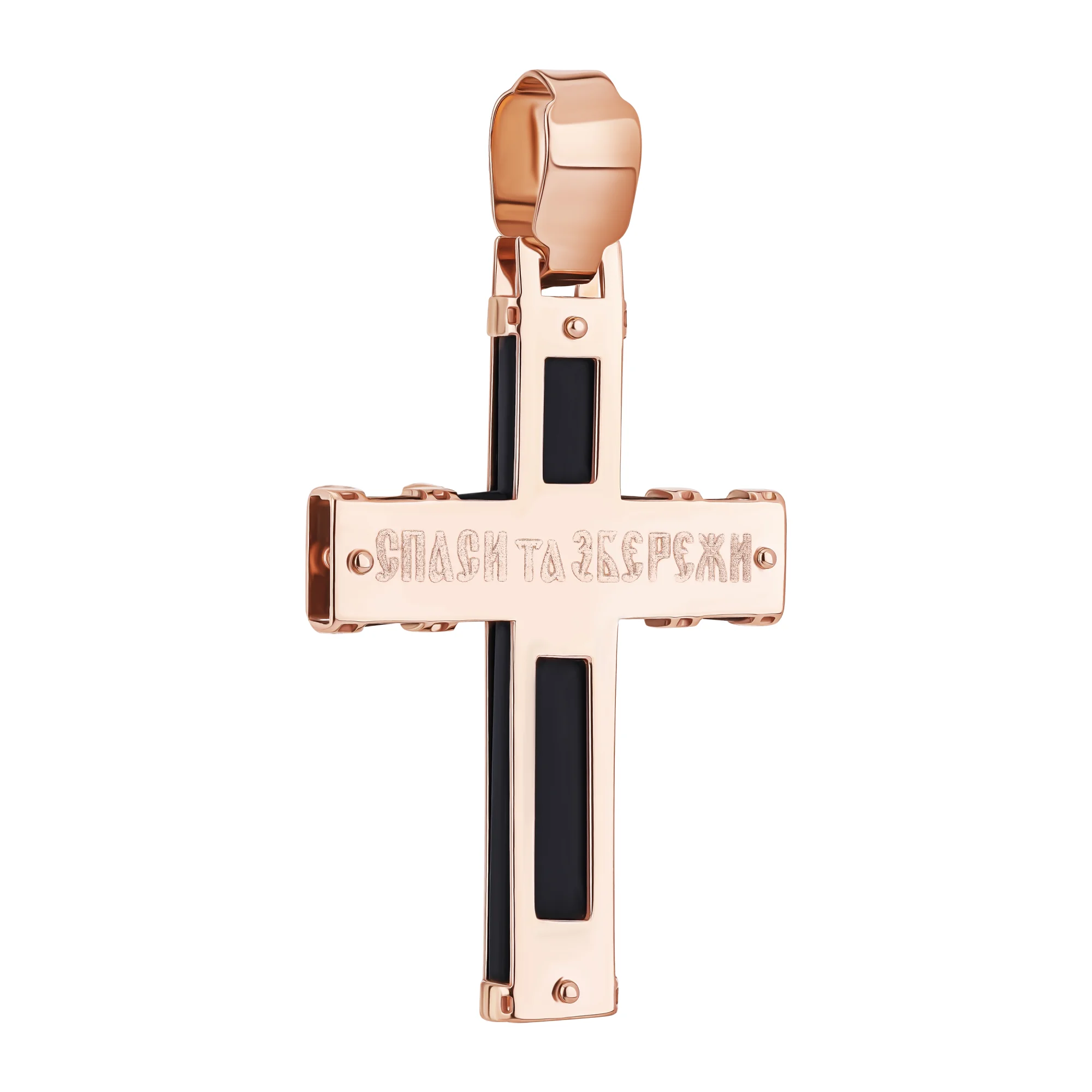 Крестик "Иисус Христос" в красном золоте - 1916749 - 2
