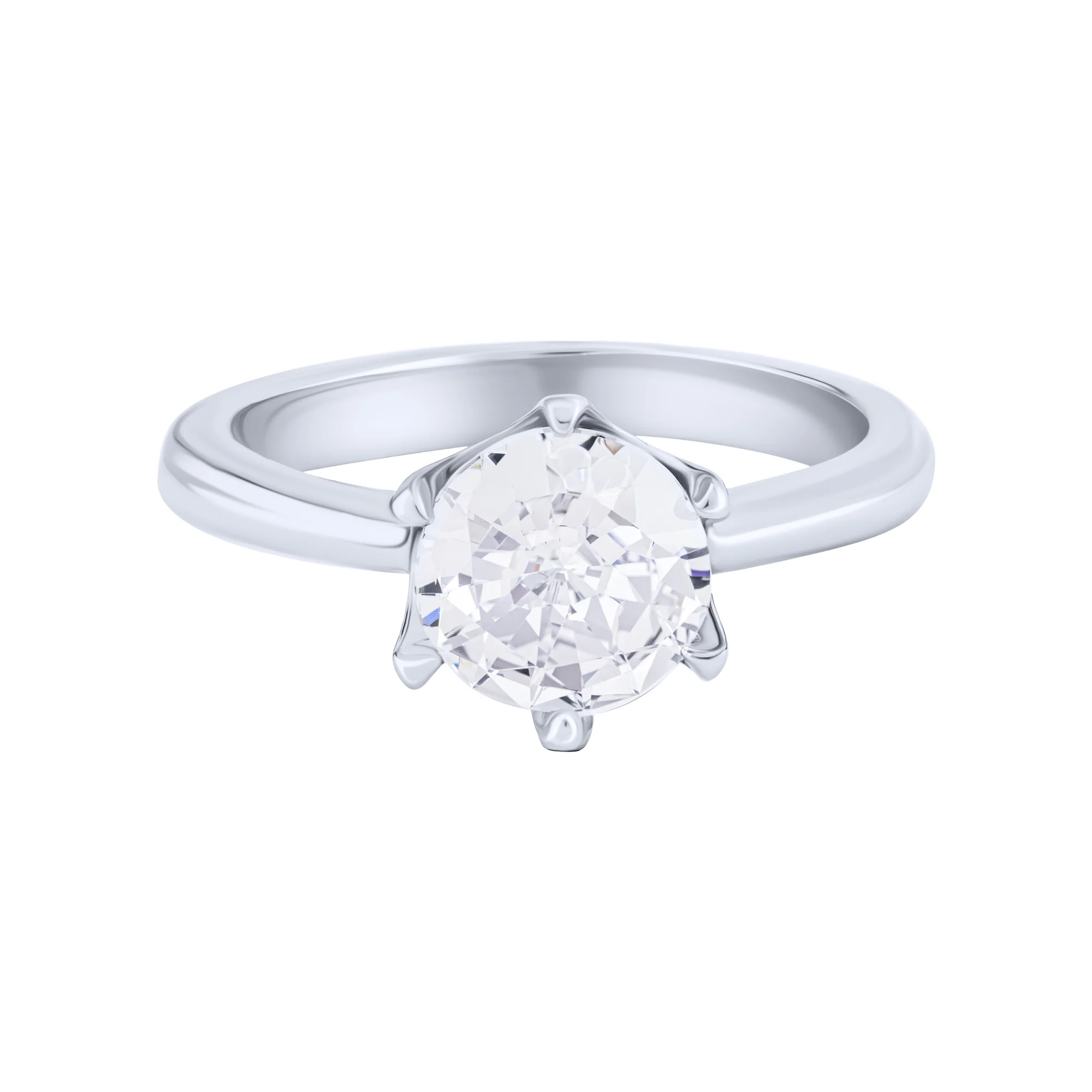 Серебряное кольцо с фианитом - 2076857 - 2