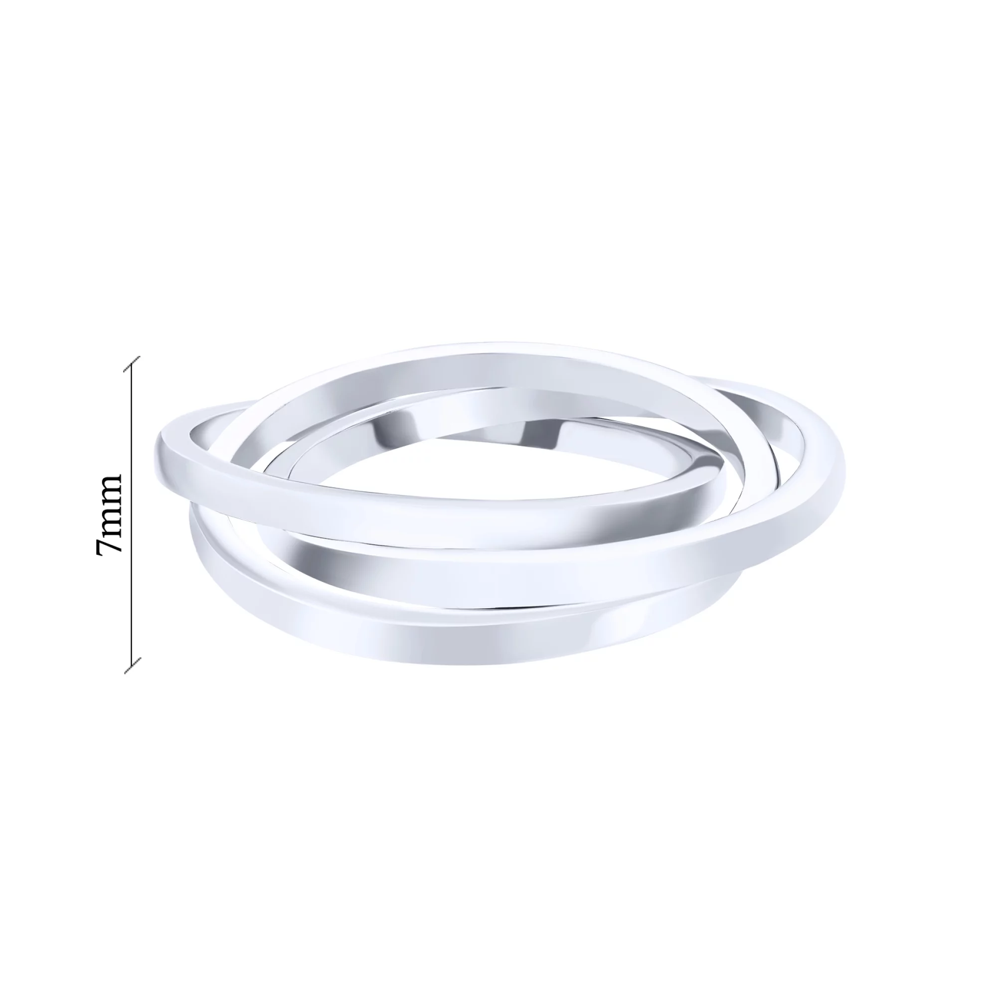 Кольцо из серебра переплетение  - 1516941 – изображение 3