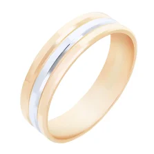 Обручка з комбінованого золота - 1617927