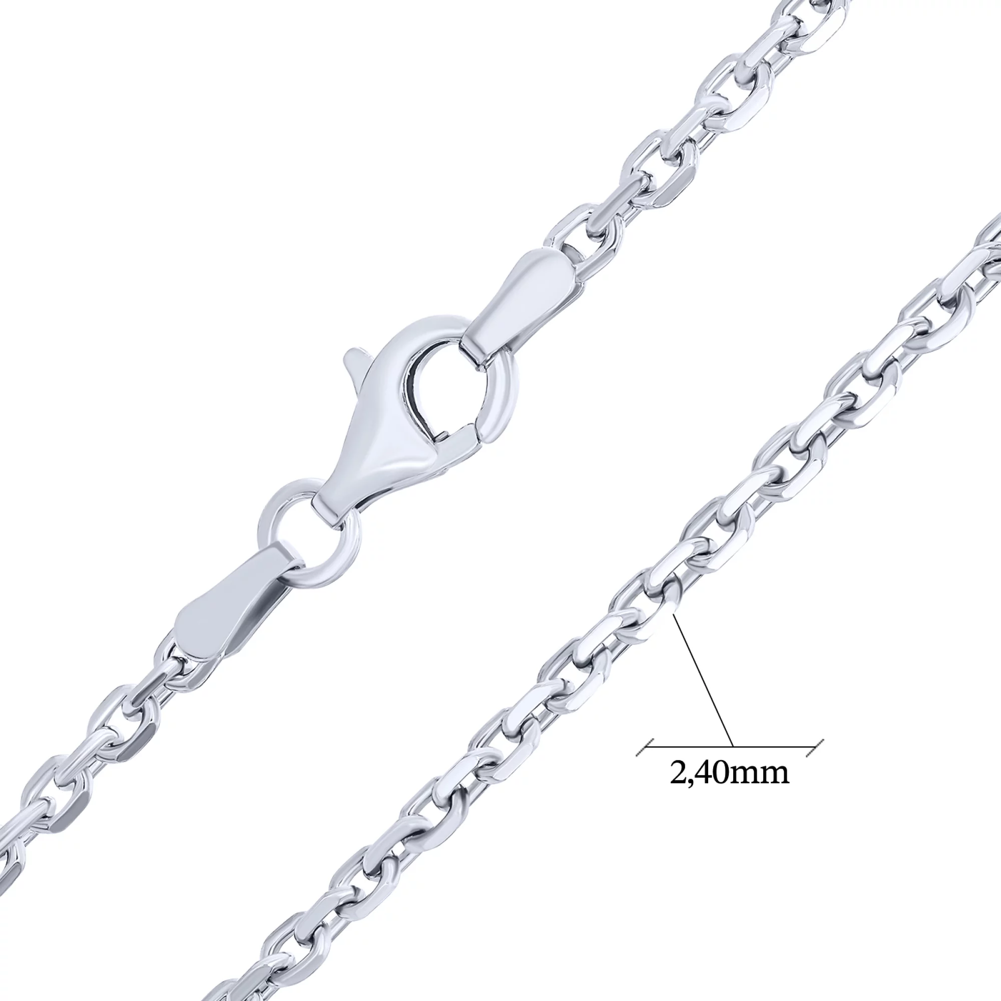 Срібний ланцюжок плетіння якірне - 1606549 – зображення 2