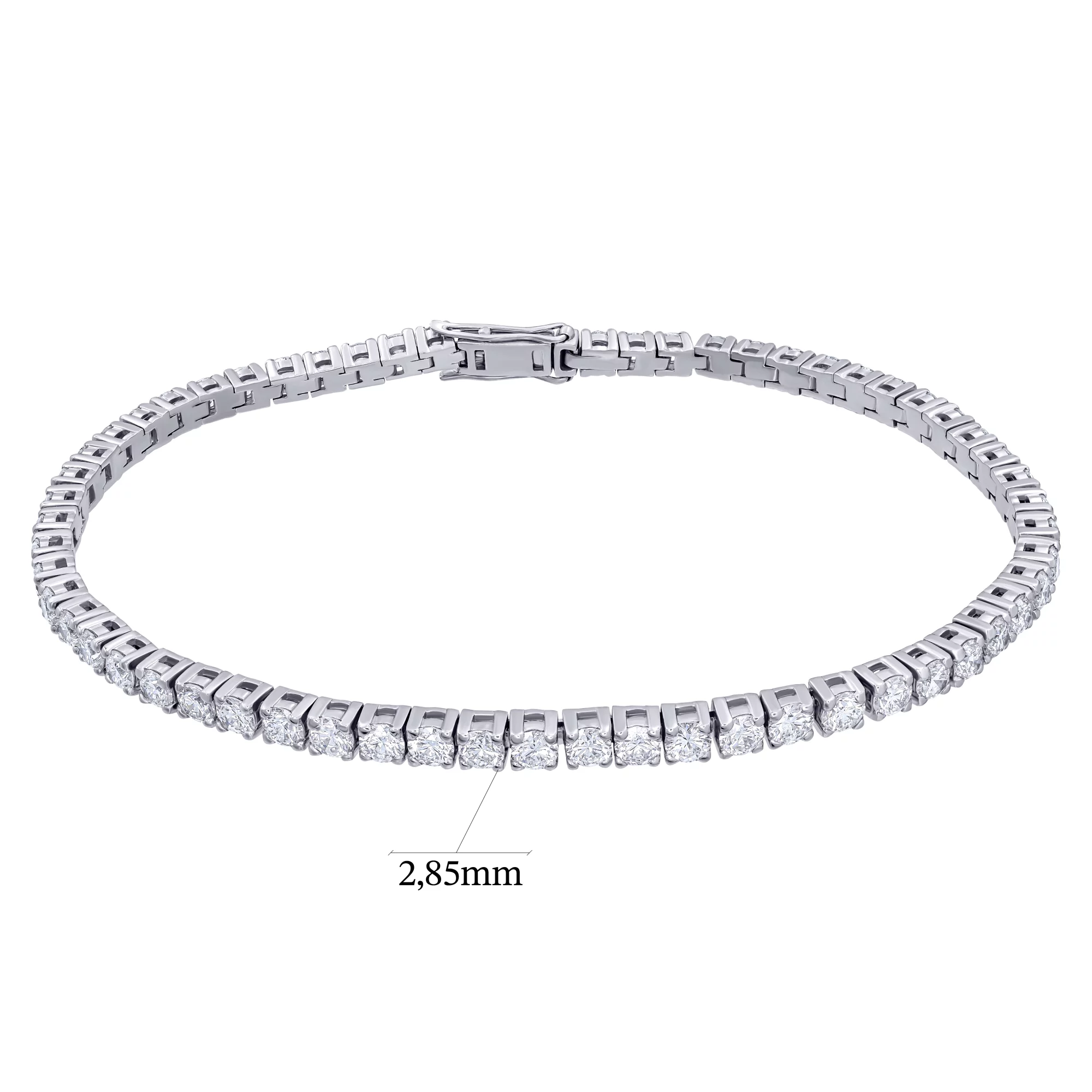 Тенісний браслет з діамантами з білого золота - 1545852 – зображення 5
