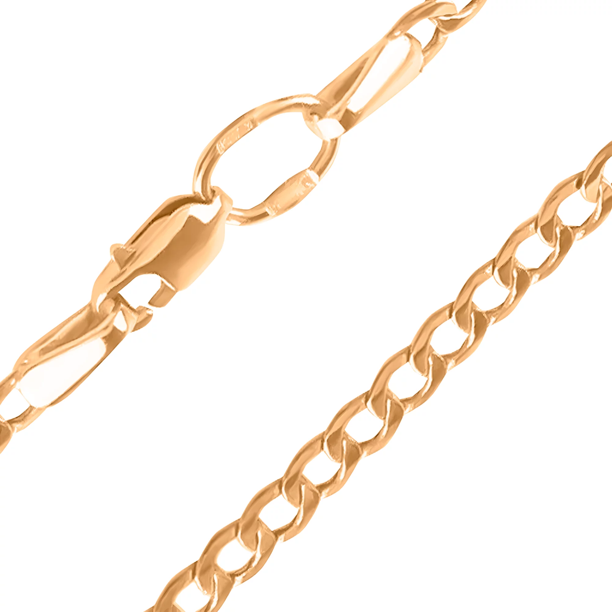Цепочка из красного золота с плетением панцирь - 637448 – изображение 1