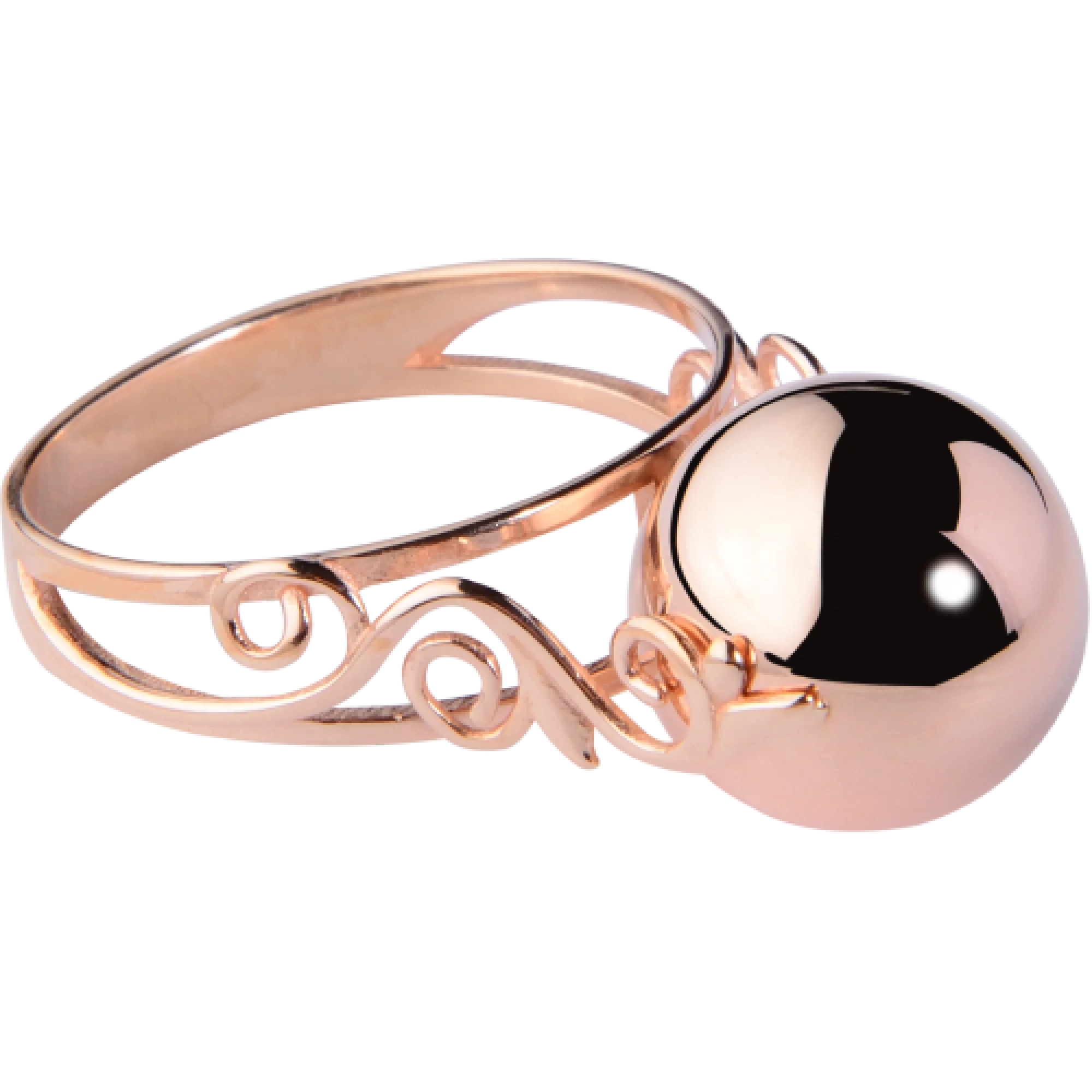 Золотое кольцо "Шар" - 494711 – изображение 1